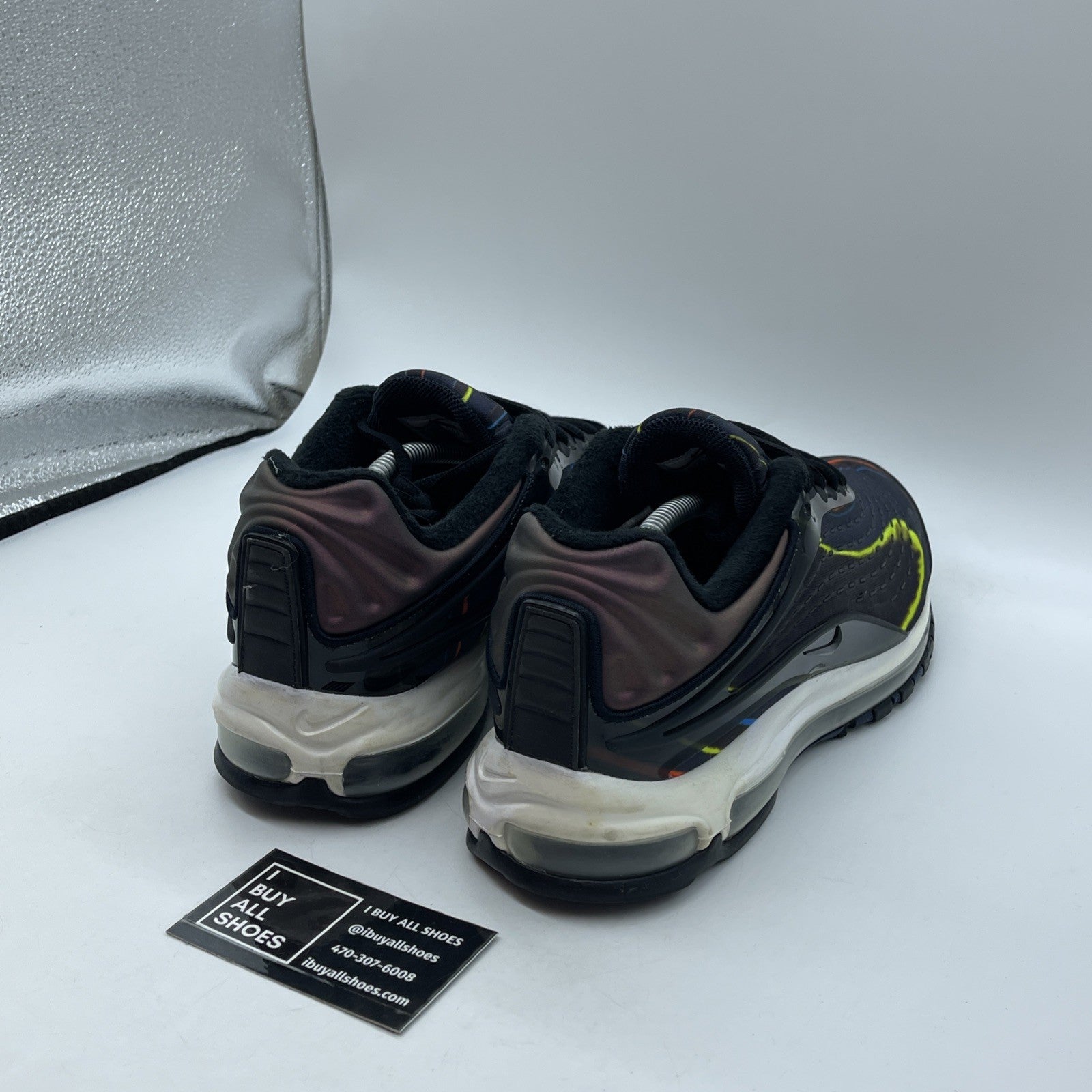 Size 11.5 - Nike Air Max Deluxe Midnight Navy Black Orange Suede (AJ7831-001)