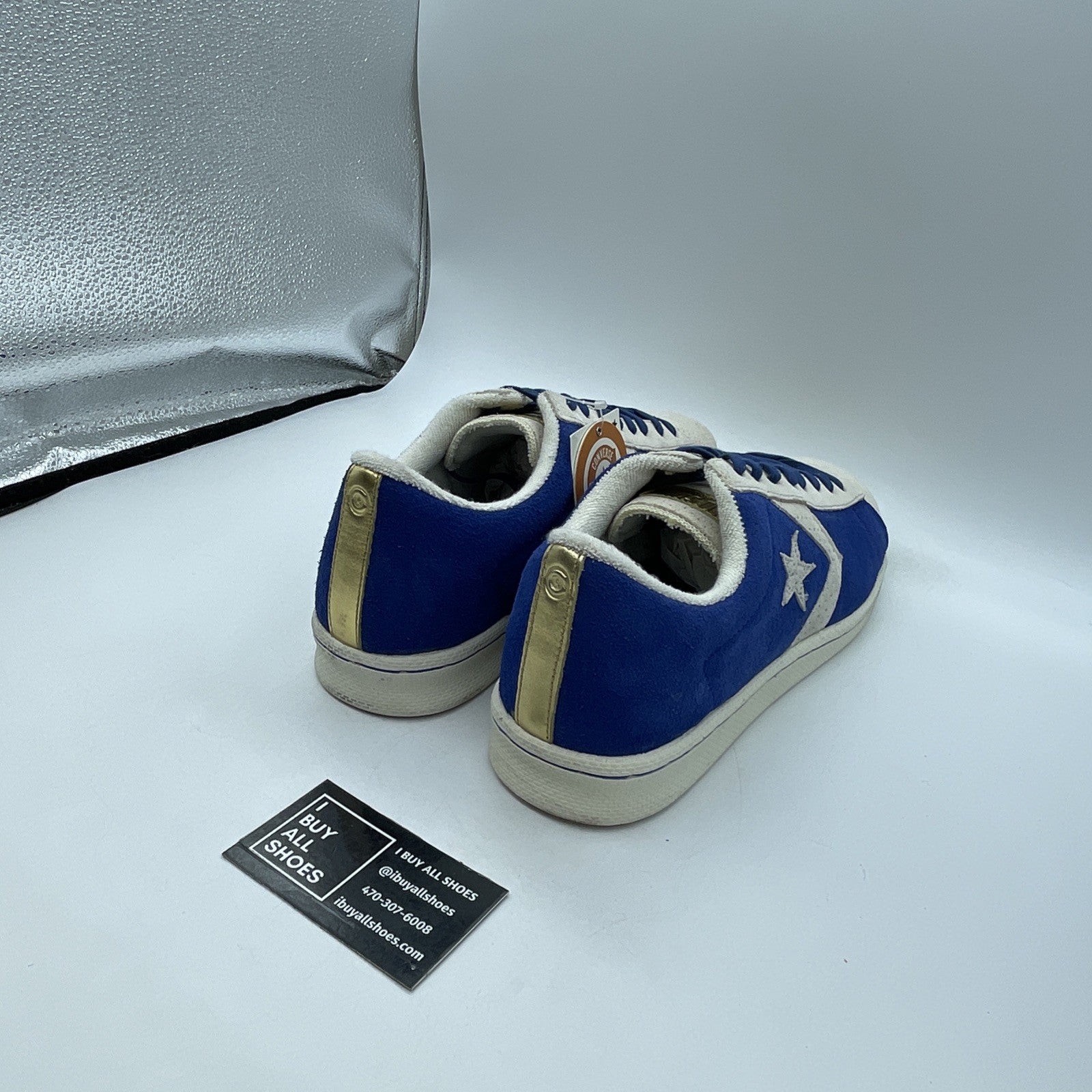 Size 13 - Converse Pro Leather Ox Low Top White Game Royal-White (105602)