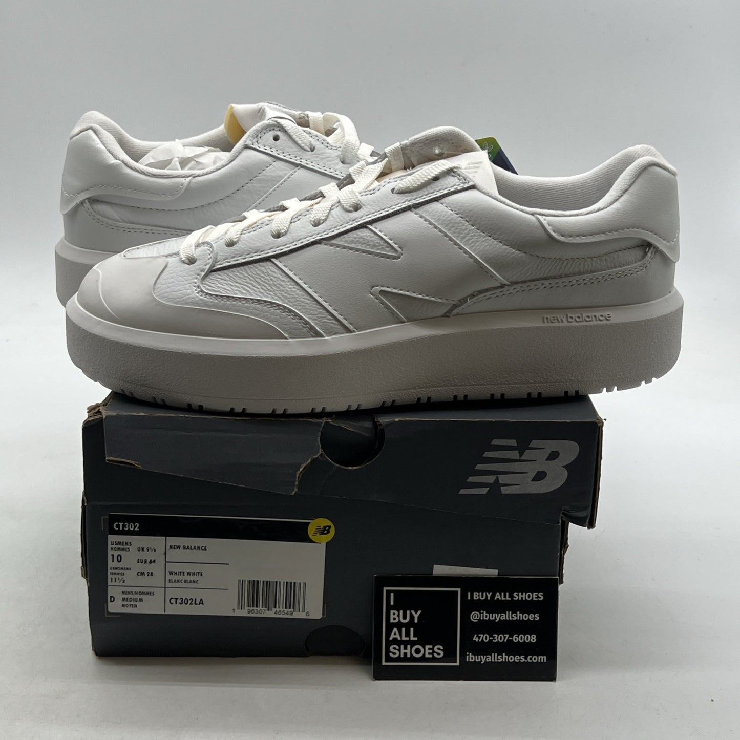 Size 10 - New Balance Platform Sneakers Triple White (CT302LA)