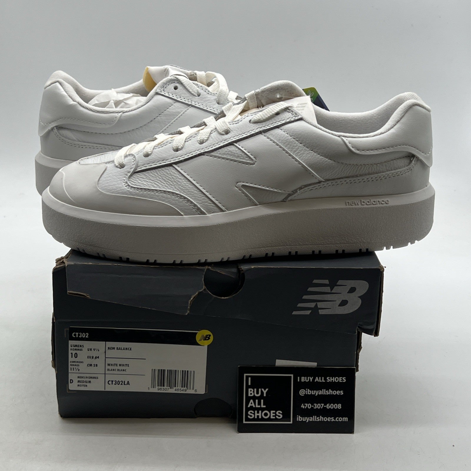 Size 10 - New Balance Platform Sneakers Triple White (CT302LA)