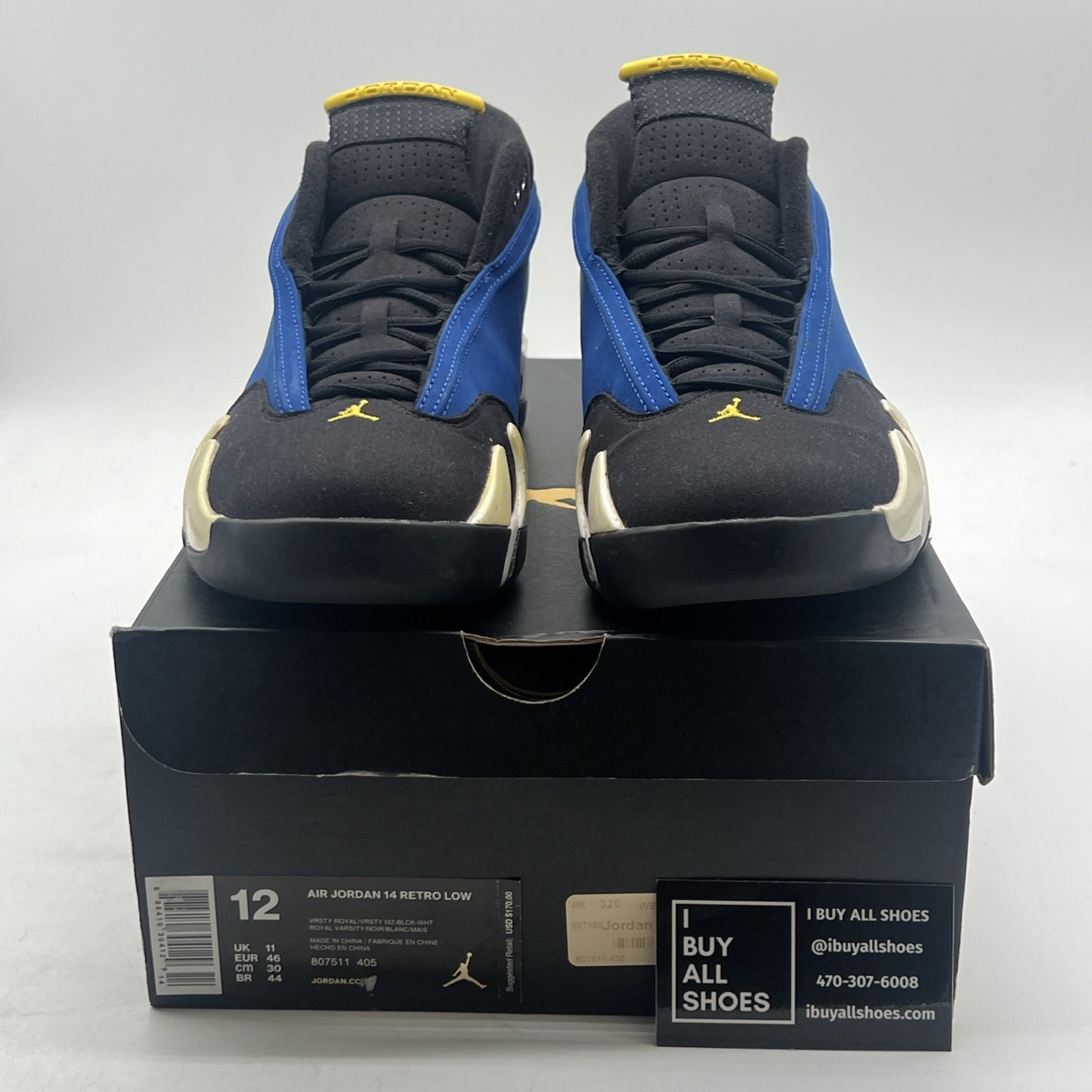 Size 12 - Air Jordan 14 Retro 2015 Low Laney (807511-405)