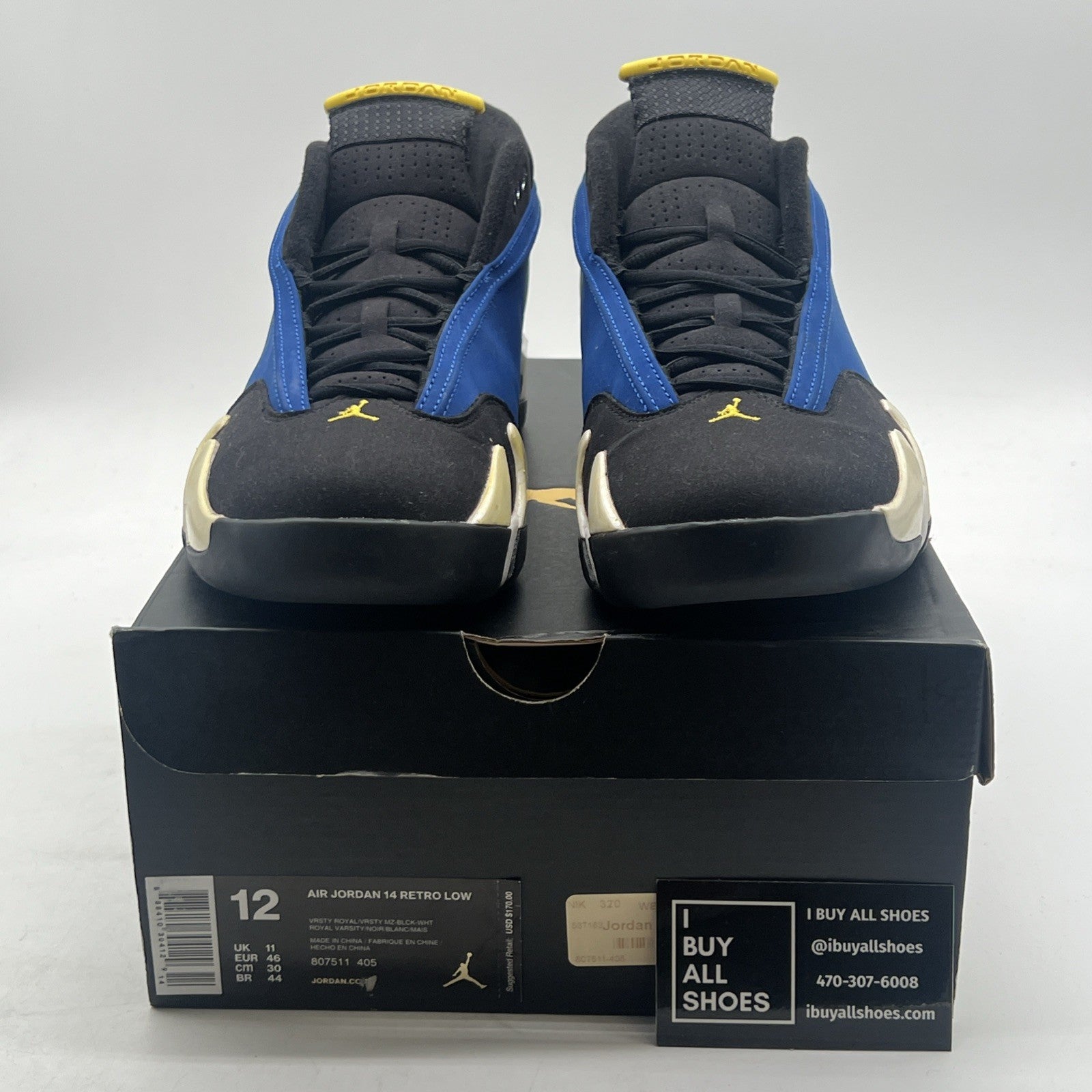 Size 12 - Air Jordan 14 Retro 2015 Low Laney (807511-405)