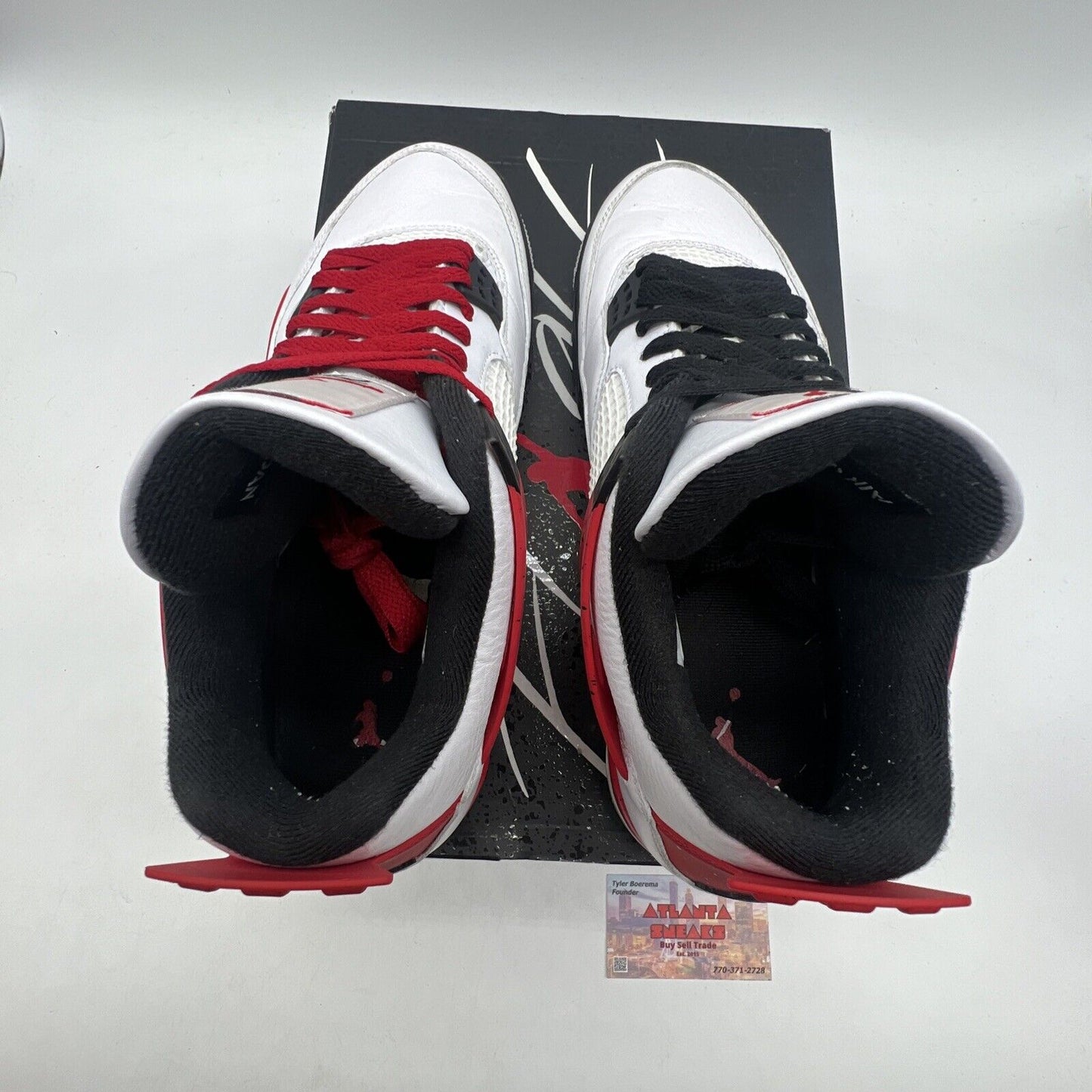 Size 10 - Jordan 4 Retro Mid Red Cement Black White Leather (DH6927-161)
