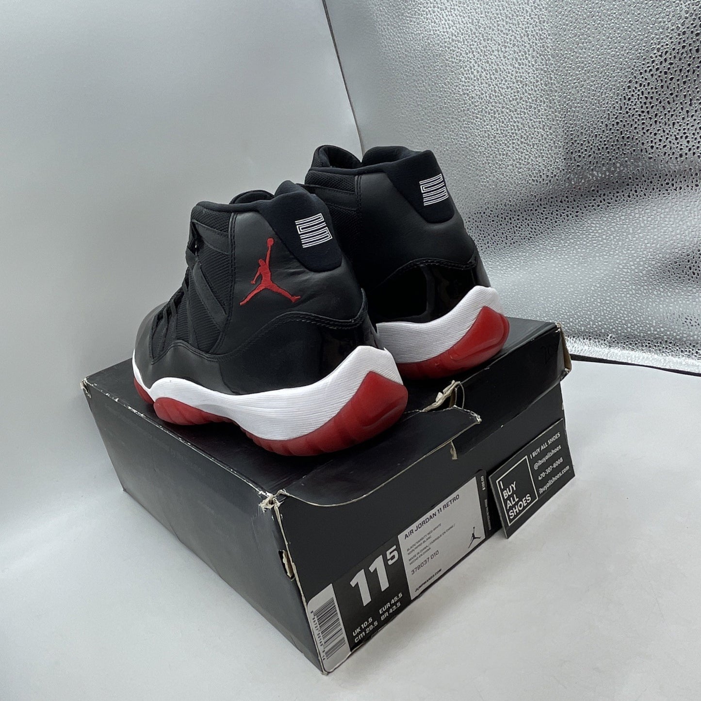 Size 11.5 - Air Jordan 11 Retro Bred 2012 (378037-010)