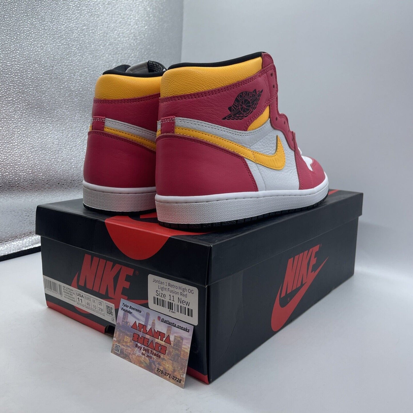 Size 11 - Jordan 1 Retro High OG Light Fusion Red 2021 Leather (555088-603)