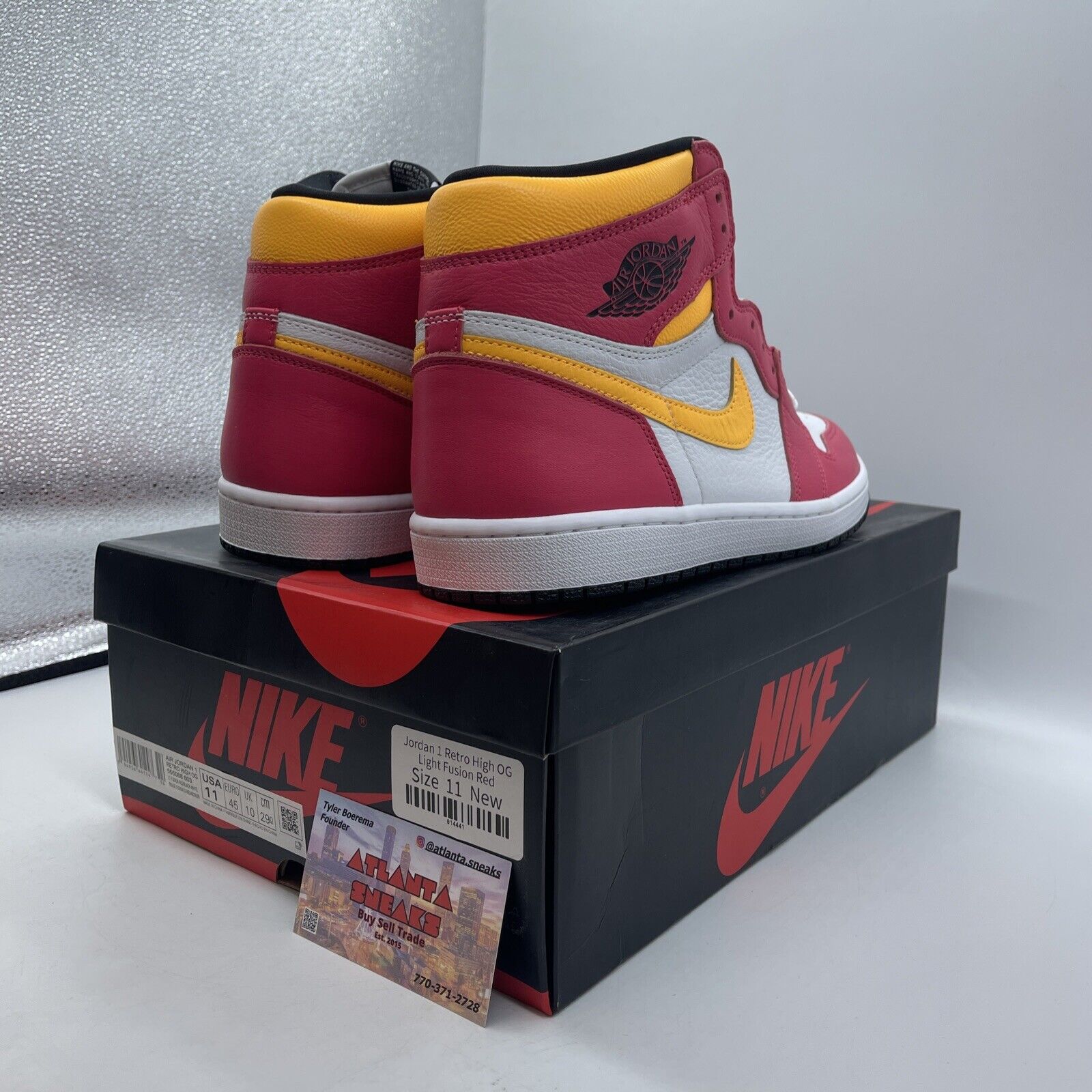 Size 11 - Jordan 1 Retro High OG Light Fusion Red 2021 Leather (555088-603)