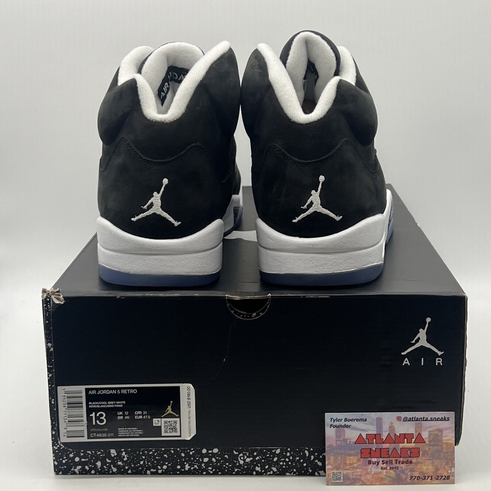 Size 13 - Jordan 5 Retro Mid Oreo Black White Suede Icey (CT4838-011)