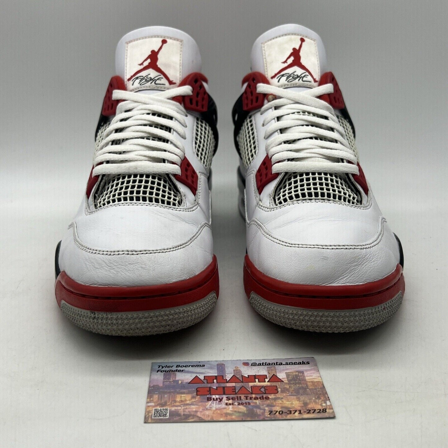 Size 12 - Jordan 4 Retro OG Mid Fire Red White Black Leather (DC7770-160)