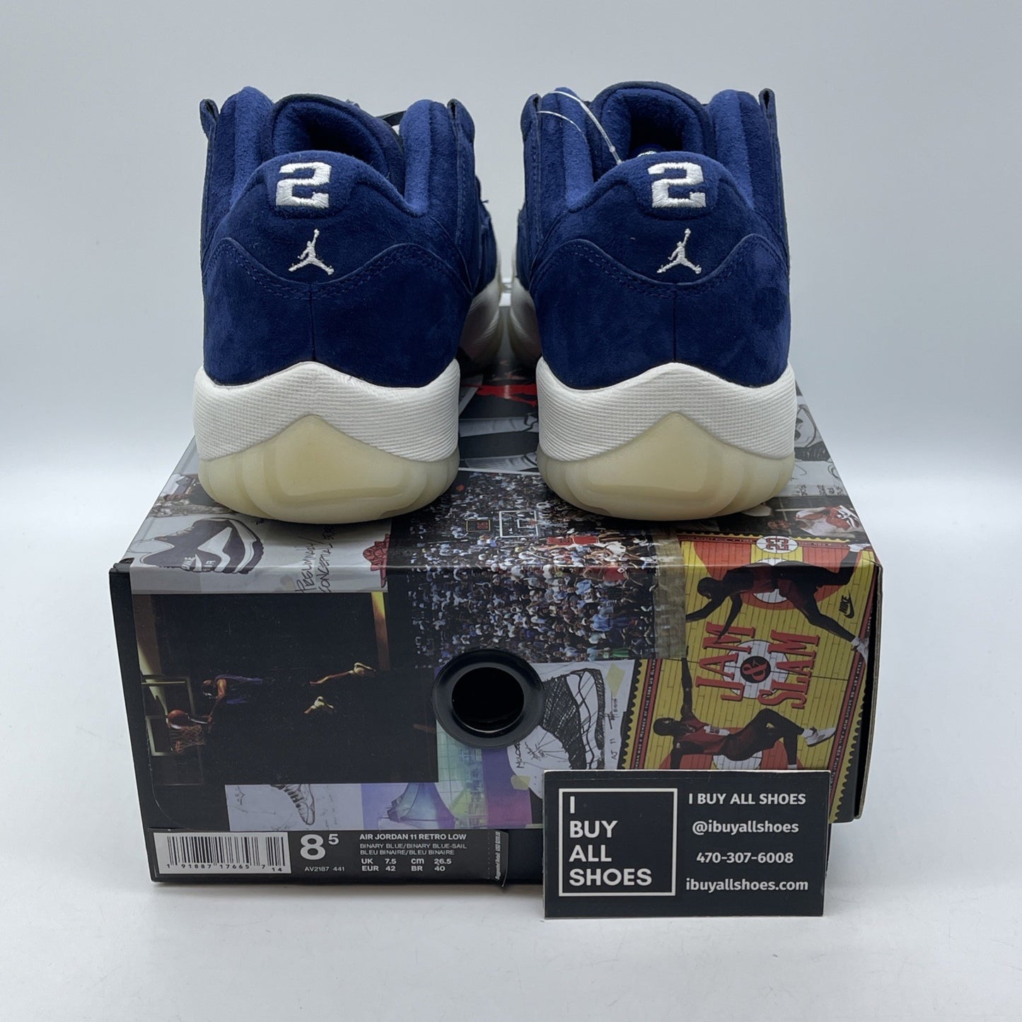 Size 8.5 - Air Jordan 11 Retro Low RE2PECT Blue Suede (AV2187-441)