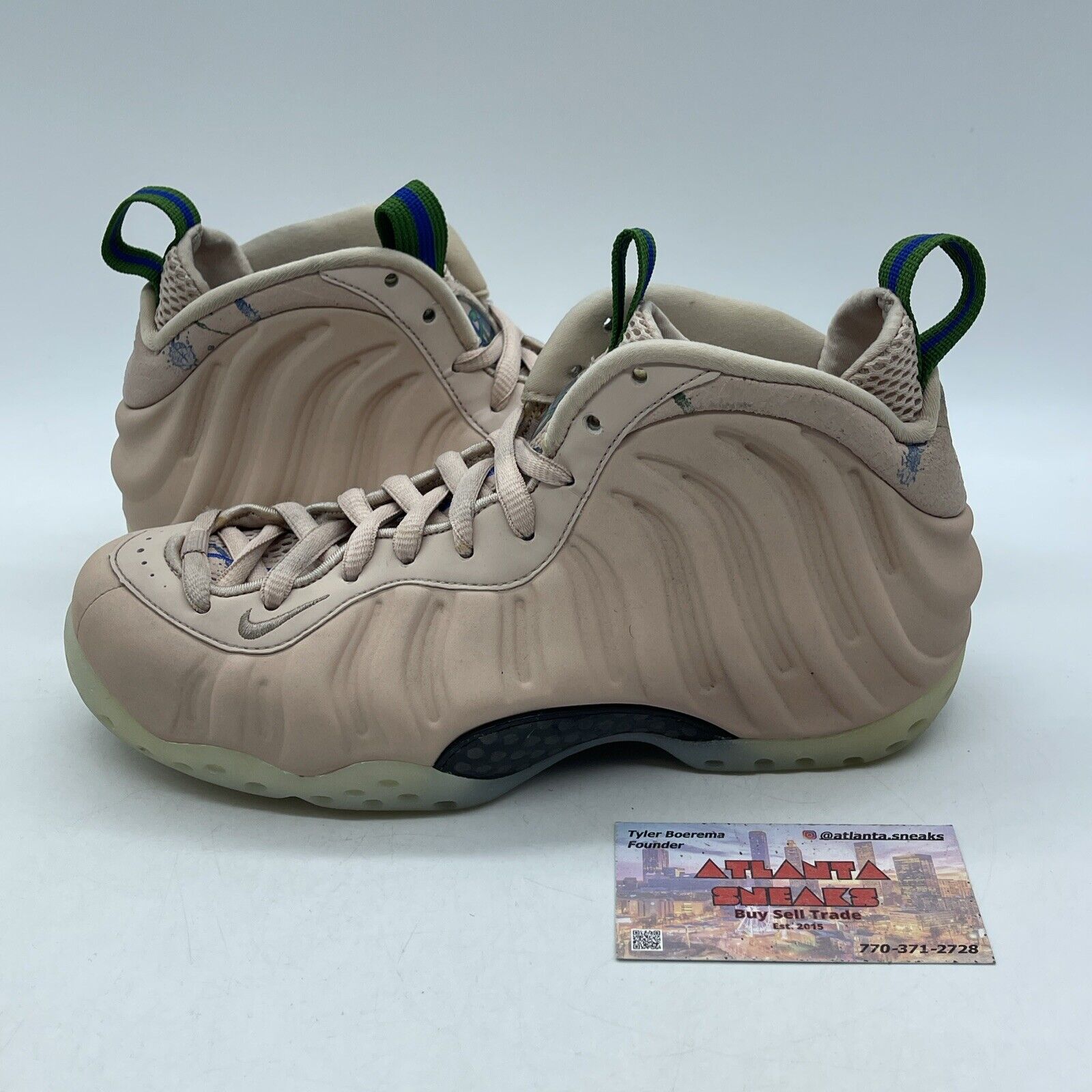 Size 6.5W - Nike Air Foamposite One Particle Beige Green Suede (AA3963-200)