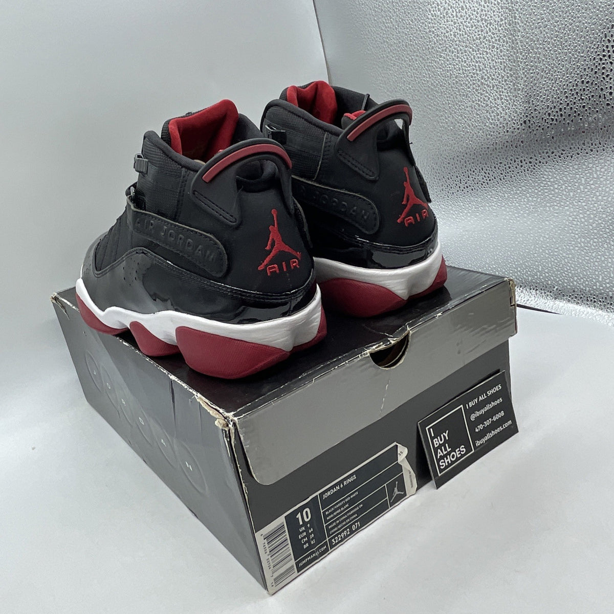 Size 10 - Air Jordan 6 Rings 2013 Bred (322992-071)