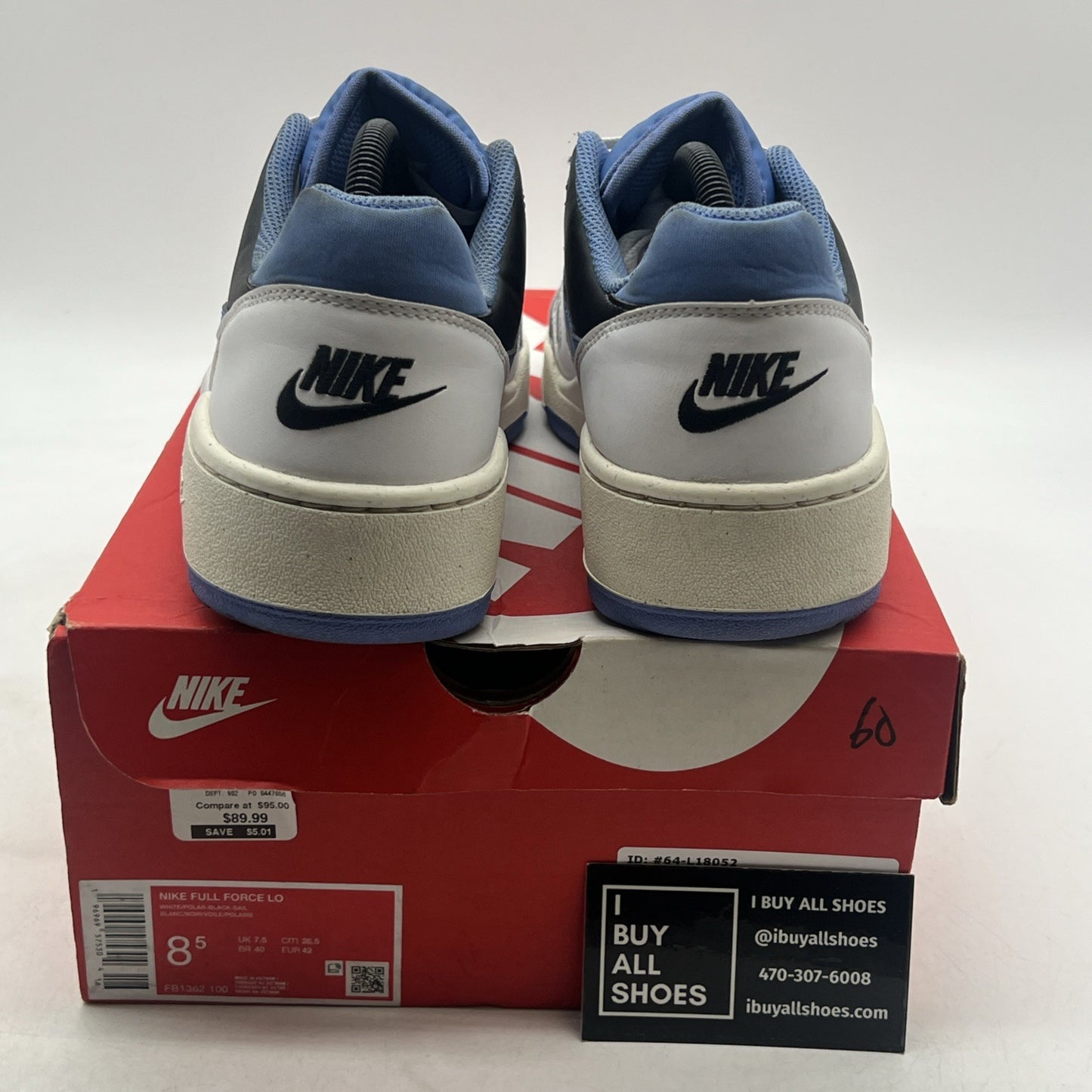 Size 8.5 - Nike Full Force Low Polar (FB1362-100)