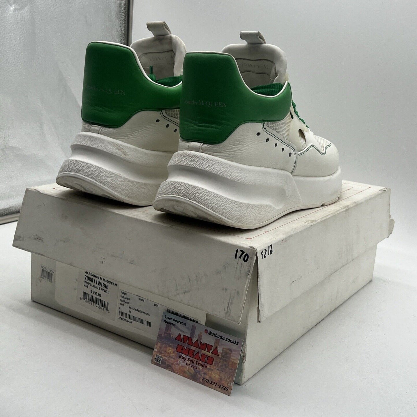 Size 12 - Alexander McQueen Oversized Men's Runner  White Green