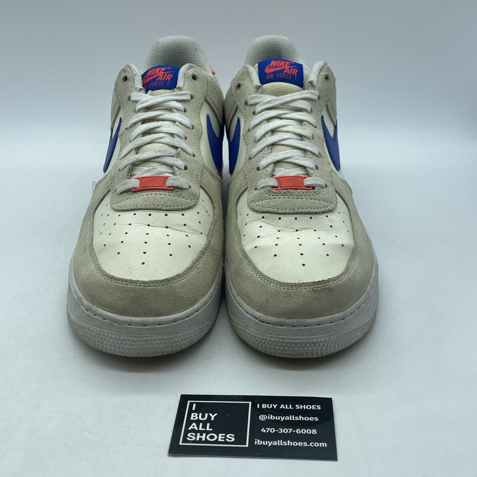 Size 13 - Nike Air Force 1 '07 LV8 Coconut Milk Hyper Royal Suede (DM8314-100)