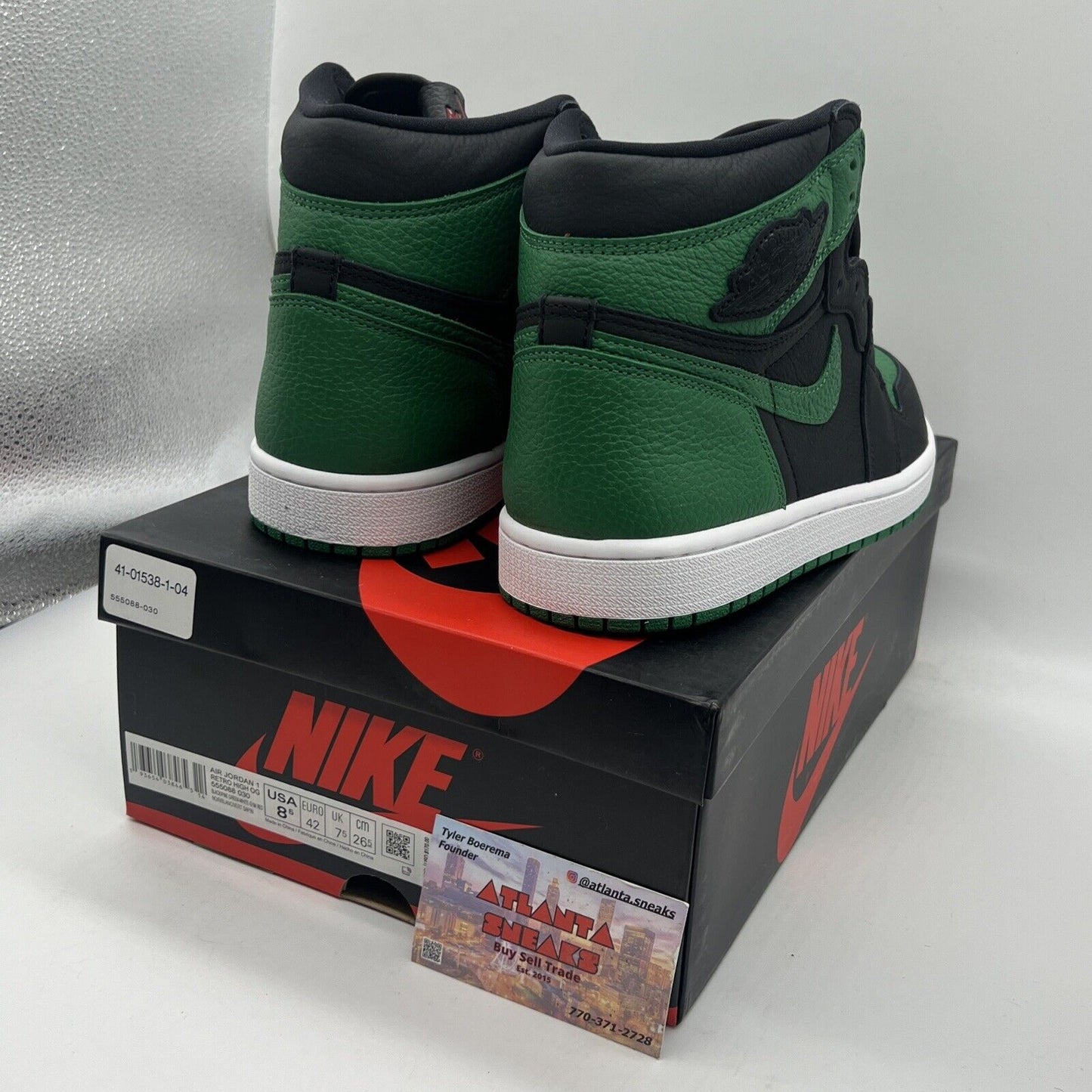 Size 8.5 - Jordan 1 Retro OG High Pine Green 2.0 Brand New Og All Leather DS