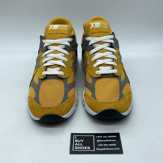 Size 12 - New Balance X90 V2 Mustard Yellow Grey Suede Leather (MSX90RLC)