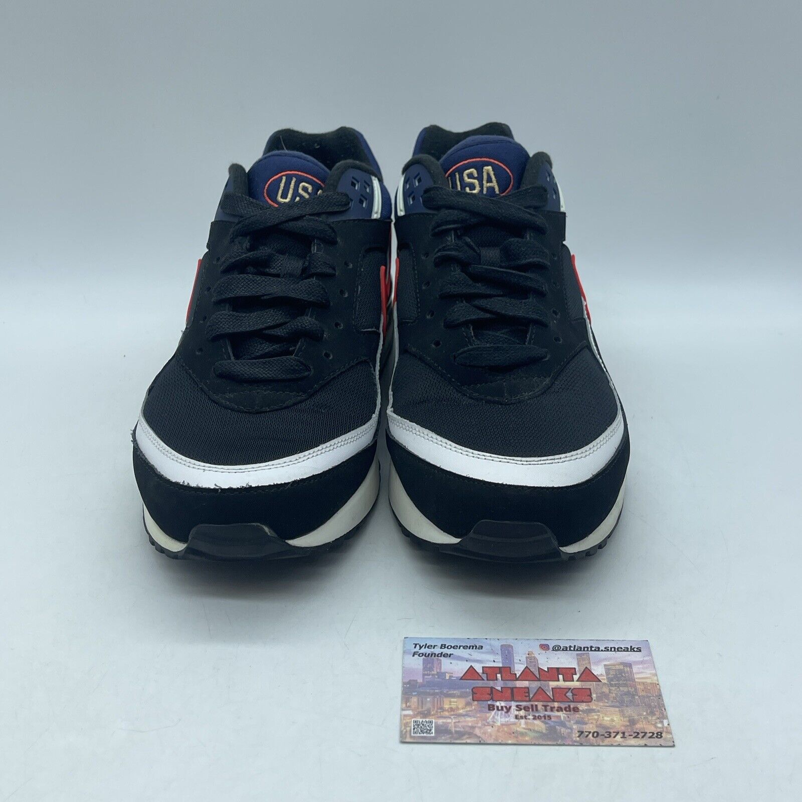 Size 10 - Nike Air Max BW Olympic Blue Black Suede White Leather (819523-064)