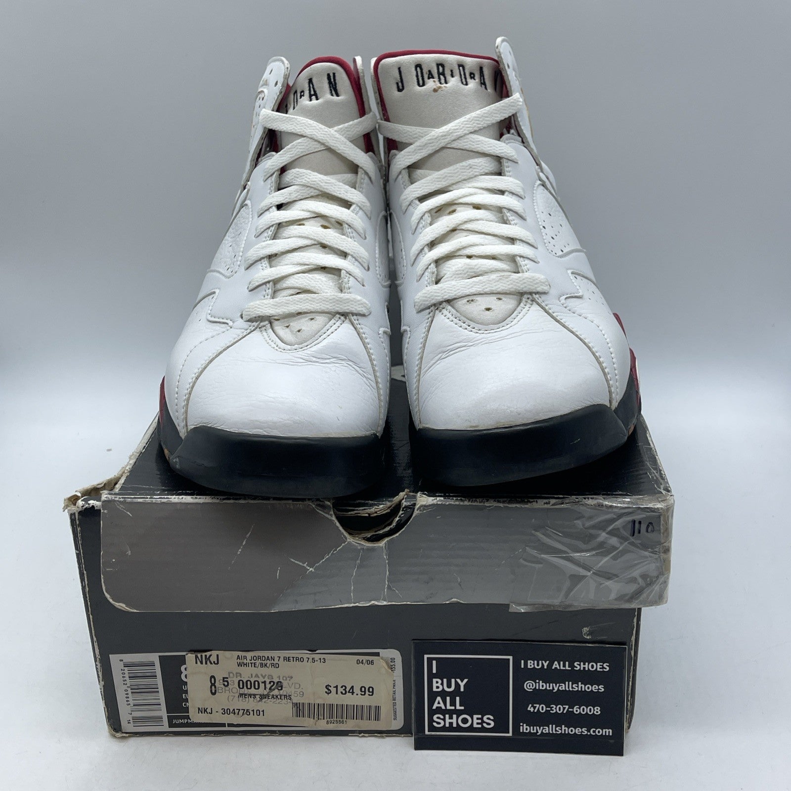 Size 8.5 - Air Jordan 7 Retro 2006 Cardinal (304775-101)
