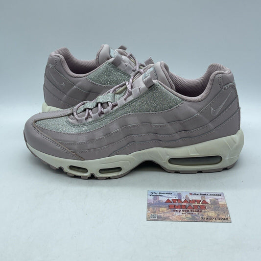 Size 11W - Nike Air Max 95 SE Particle Rose Pink Silver White Suede (AT0068-600)