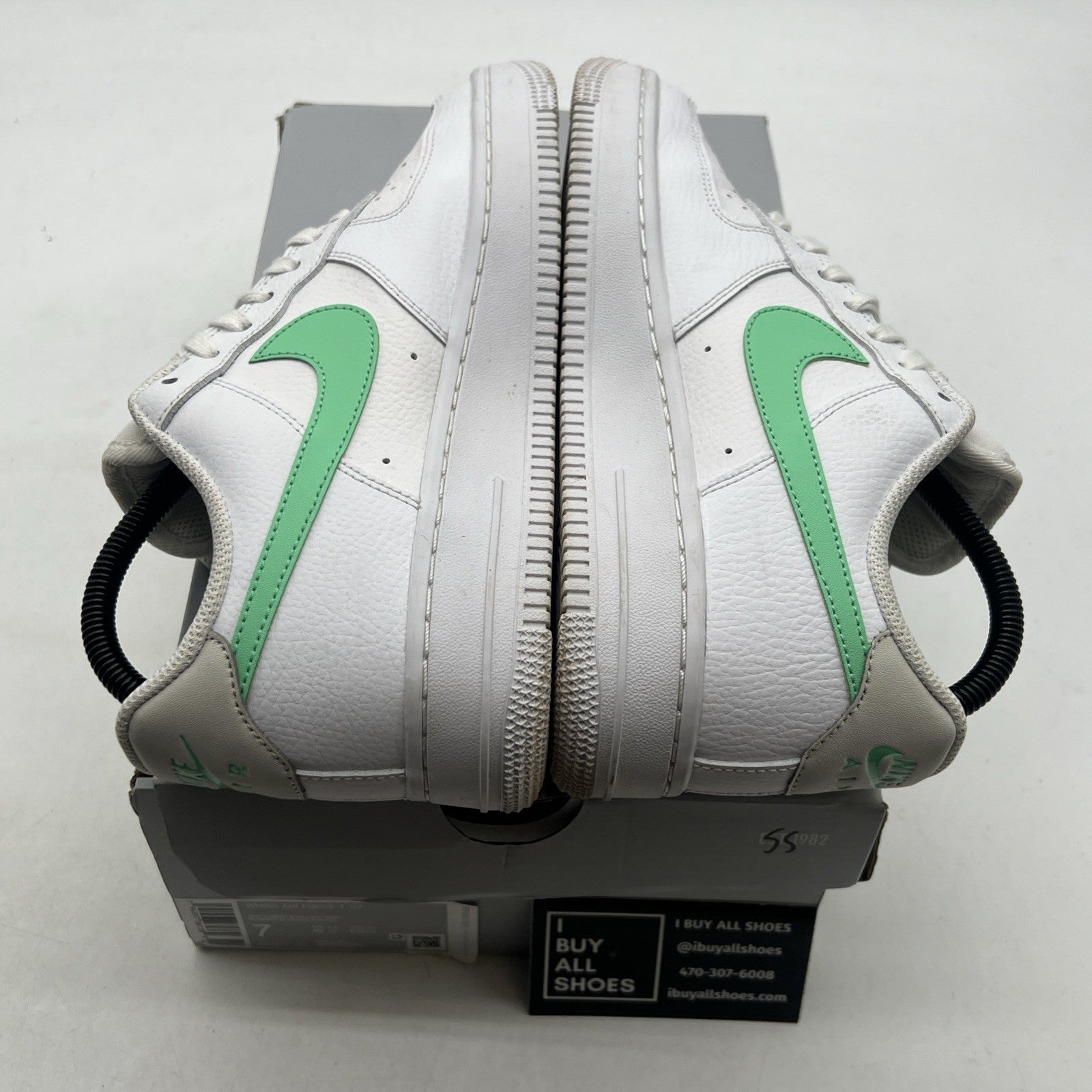 Size 7 - Nike Air Force 1 '07 White Green Glow W (315115-164)
