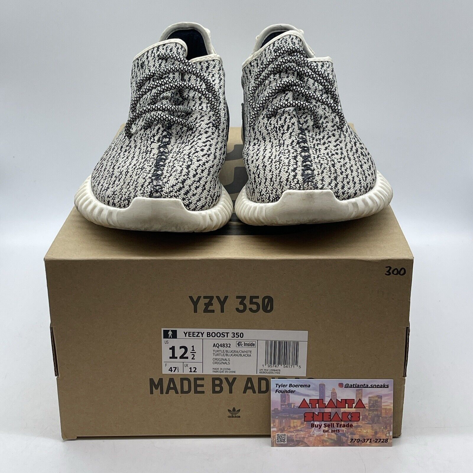 Size 12.5 - adidas Yeezy Boost 350 Low Turtle Dove White Black Red (AQ4832)