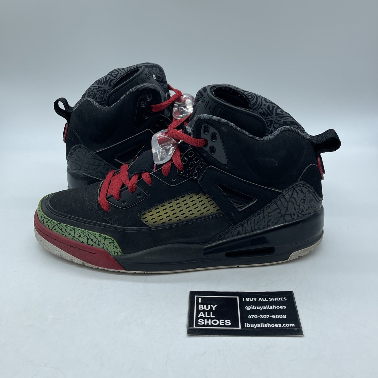 Size 9 - Jordan Spizike 2007 OG Black Grey  Red Suede Leather (315371-061)