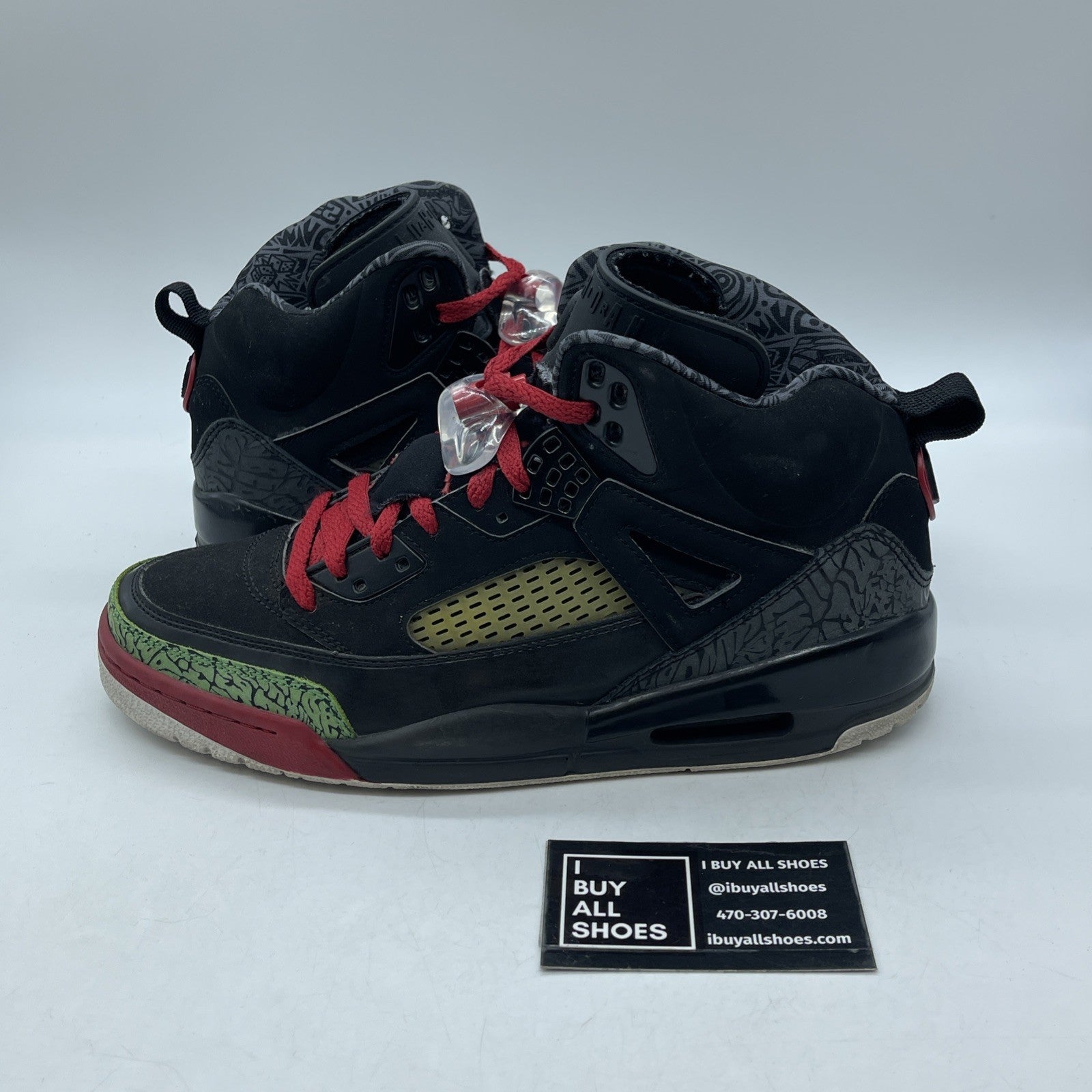 Size 9 - Jordan Spizike 2007 OG Black Grey  Red Suede Leather (315371-061)