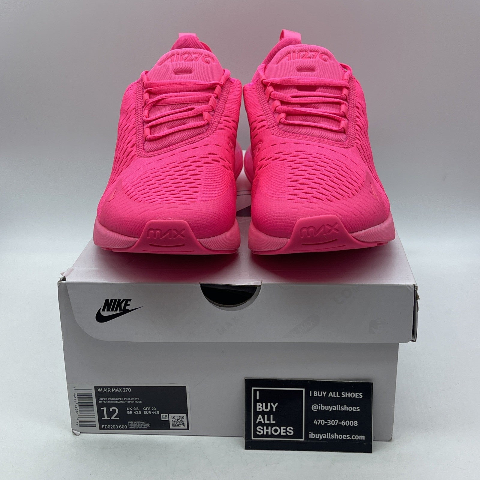 Size 12W - Nike Air Max 270 Triple Pink (FD0293-600)