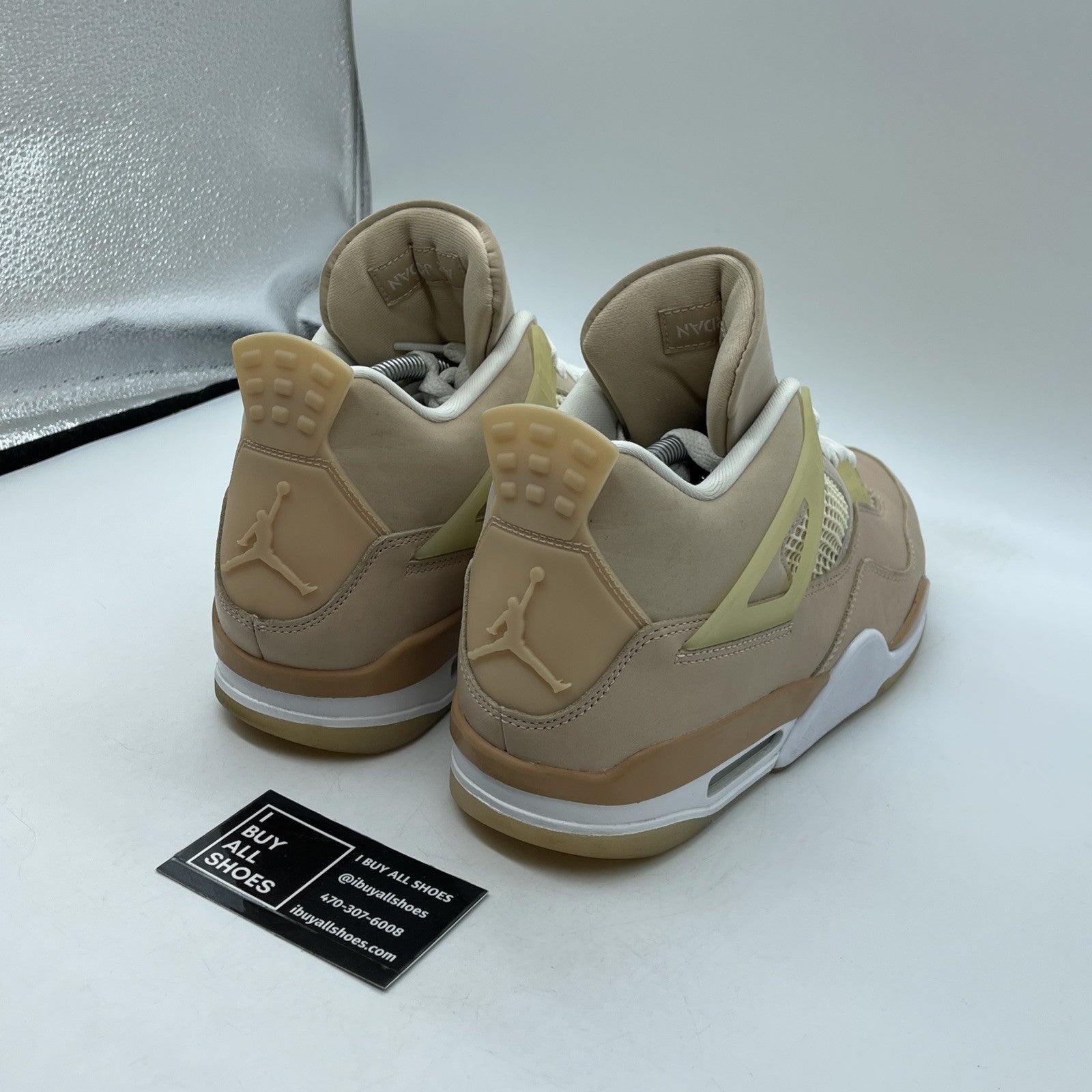 Size 11.5W - Air Jordan 4 Retro Shimmer Pink Silver Suede Leather (DJ0675-200)