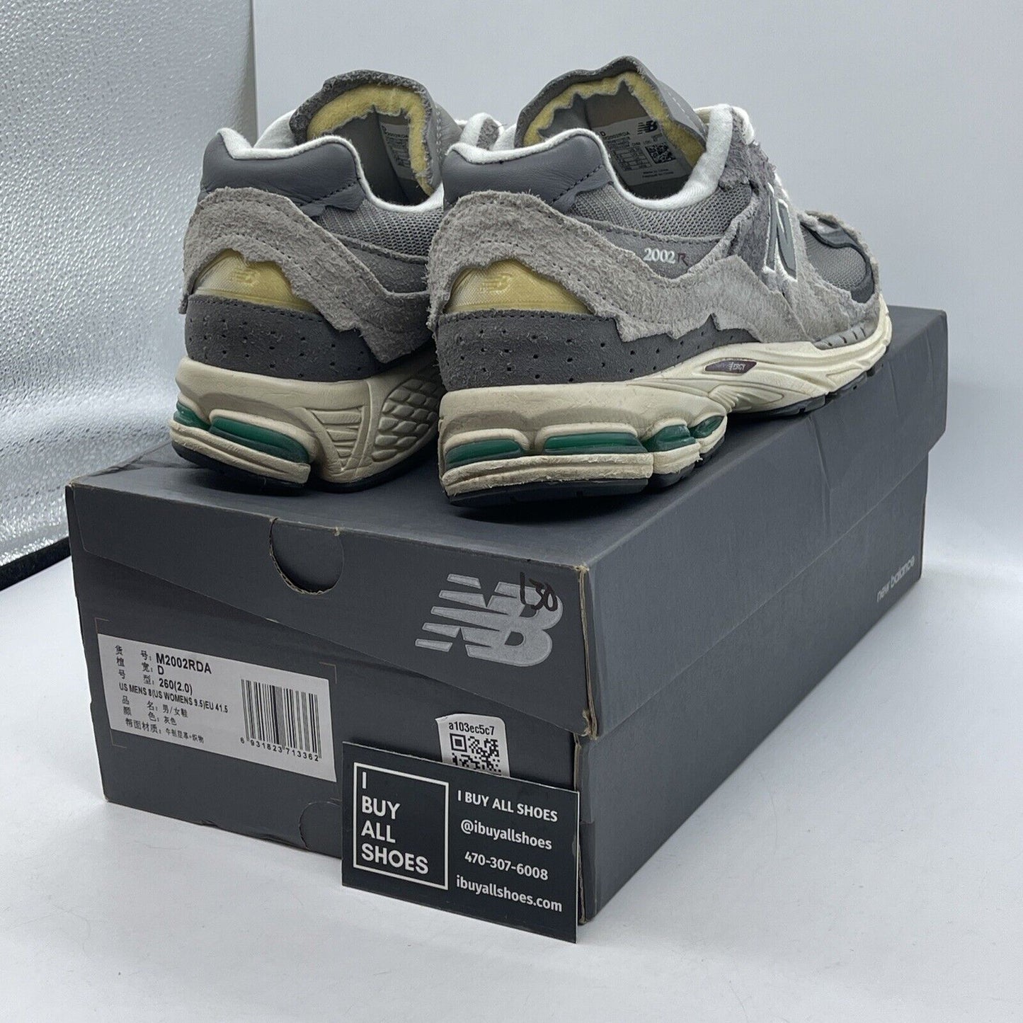 Size 8 - New Balance 2002R Protection Pack - Rain Cloud Grey Suede (M2002RDA)