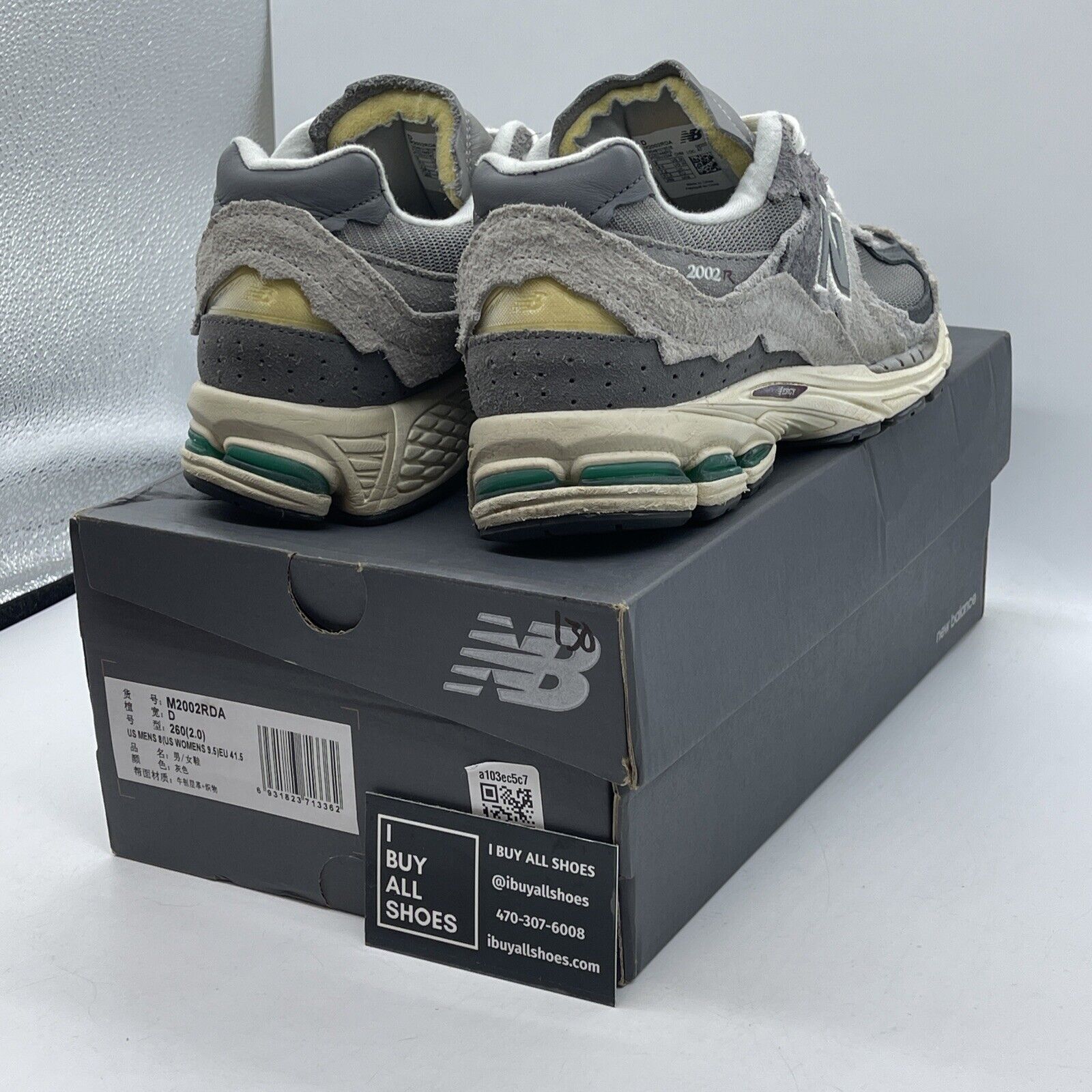 Size 8 - New Balance 2002R Protection Pack - Rain Cloud Grey Suede (M2002RDA)