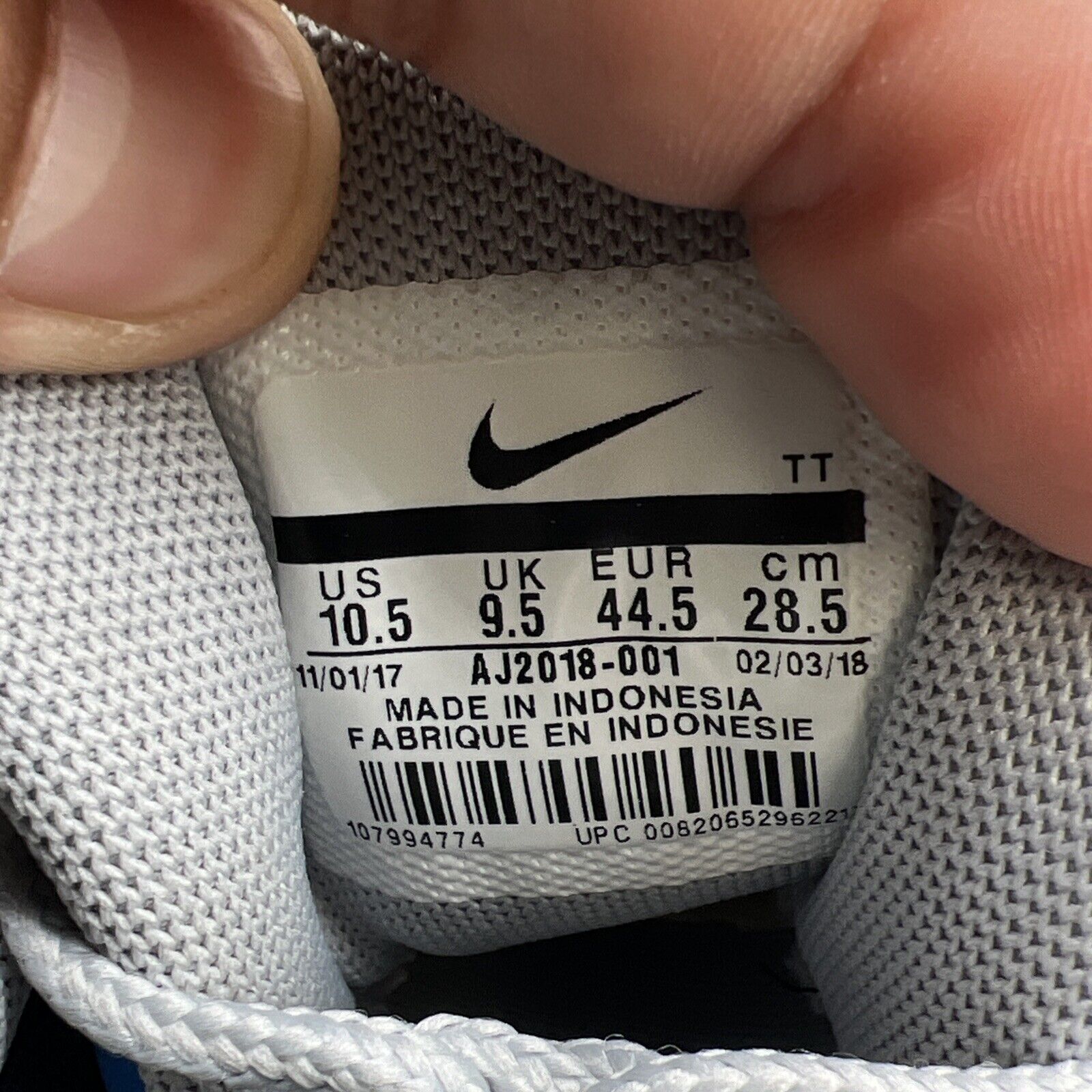 Size 10.5 - Nike Air Max 95 Blue Nebula Grey Purple White (AJ2018-001)