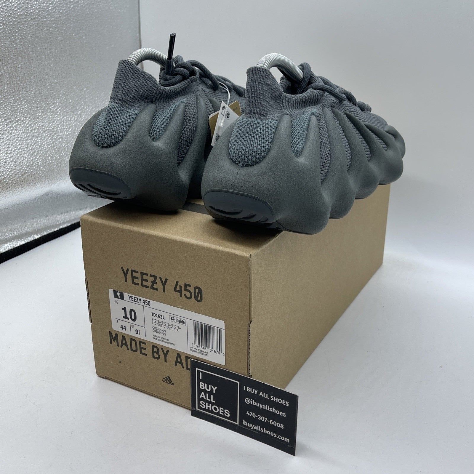 Size 10 - Adidas Yeezy 460 Stone Teal Grey Suede (ID1632)