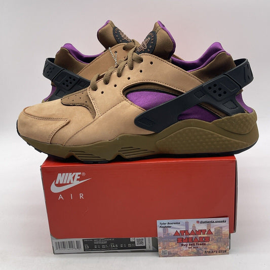 Size 13 - Nike Air Huarache LE Praline Brown Black Suede Leather (DH8143-201)