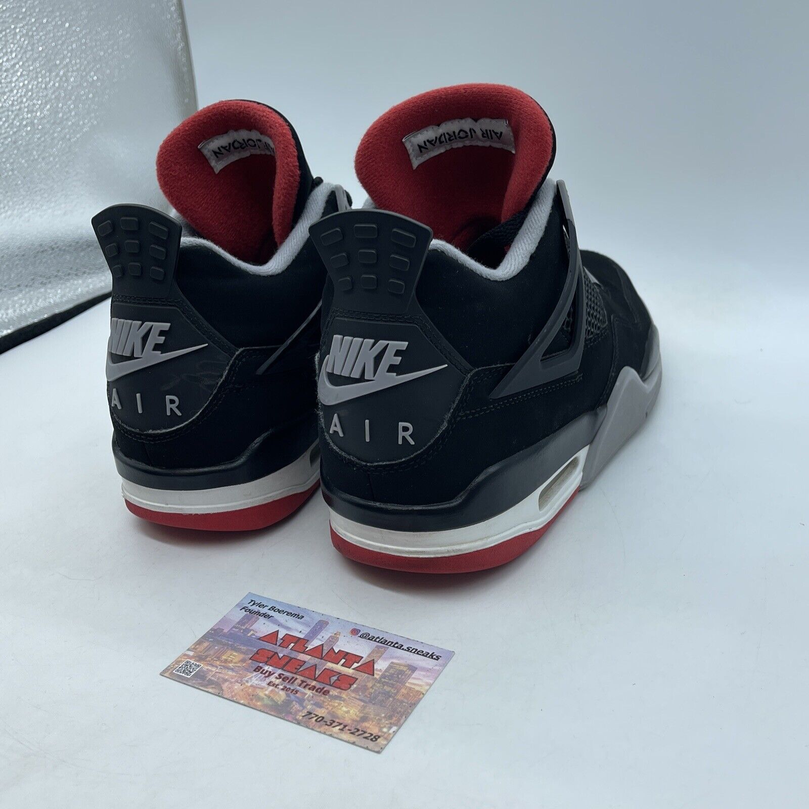 Size 8.5 - Jordan 4 Retro OG Mid Bred 2019 Grey Red Black Suede (308497-060)