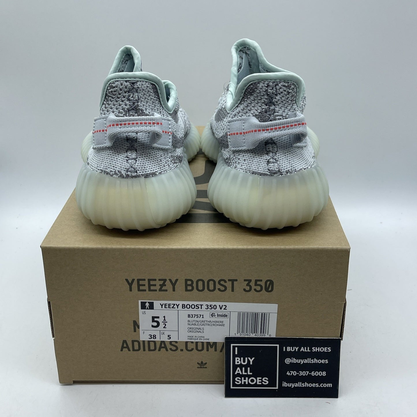 Size 5.5 - adidas Yeezy Boost 350 V2 Low Blue Tint Suede (B37571)