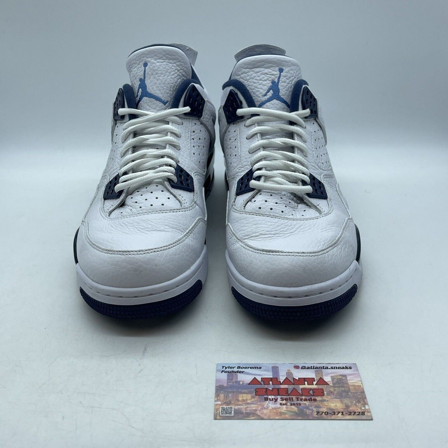 Size 11 - Air Jordan 4 Retro LS Columbia Blue White Leather (314254-107)