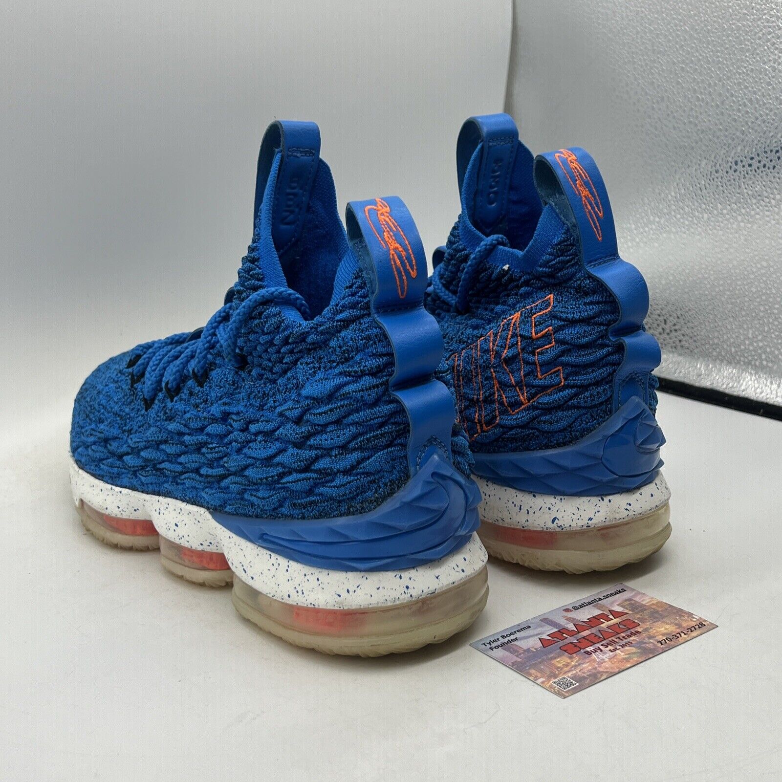 Size 10 - Nike LeBron 15 Hardwood Classics Blue White (897648-400)