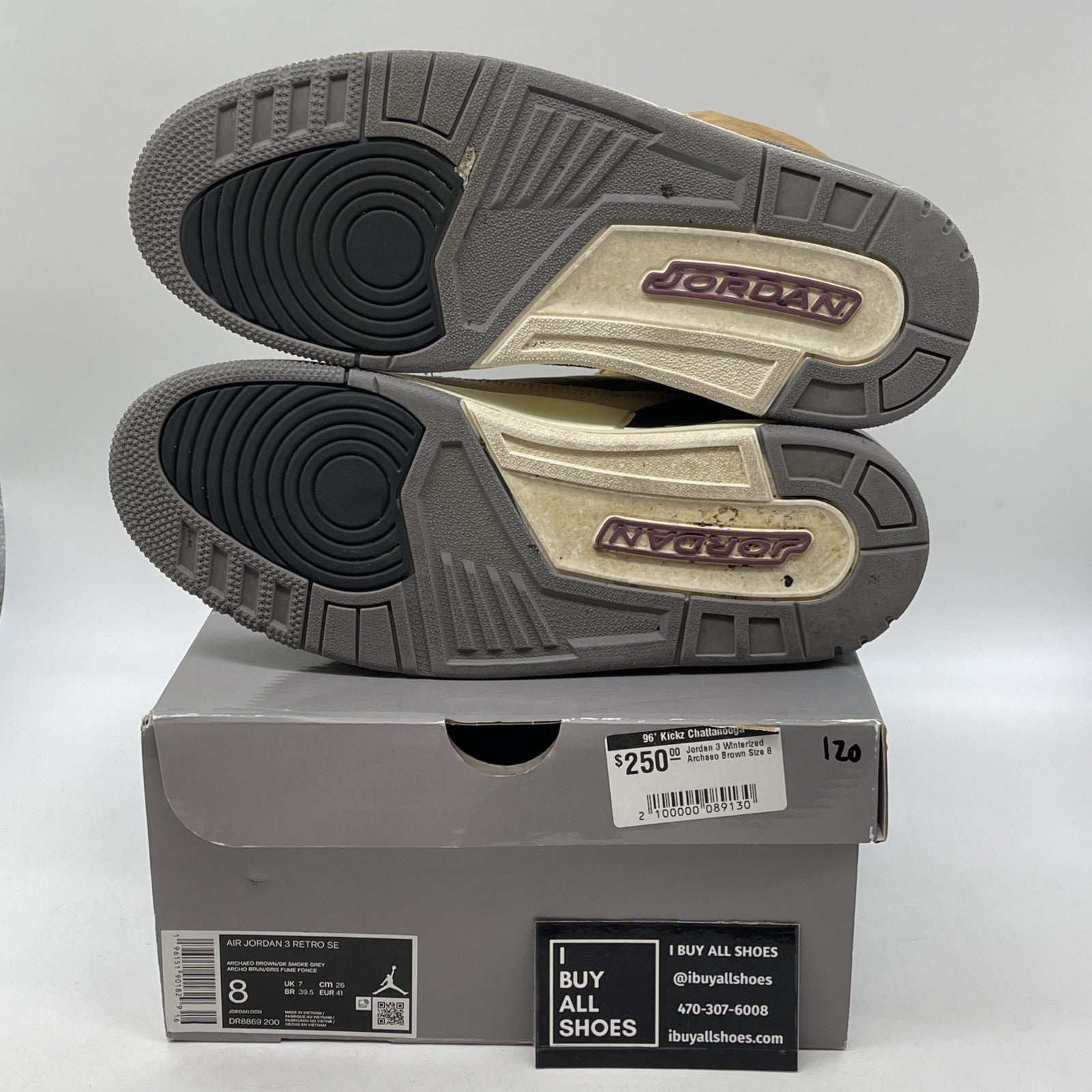 Size 8 - Air Jordan 3 Retro SE Winterized Brown Pink Black Suede (DR8869-200)