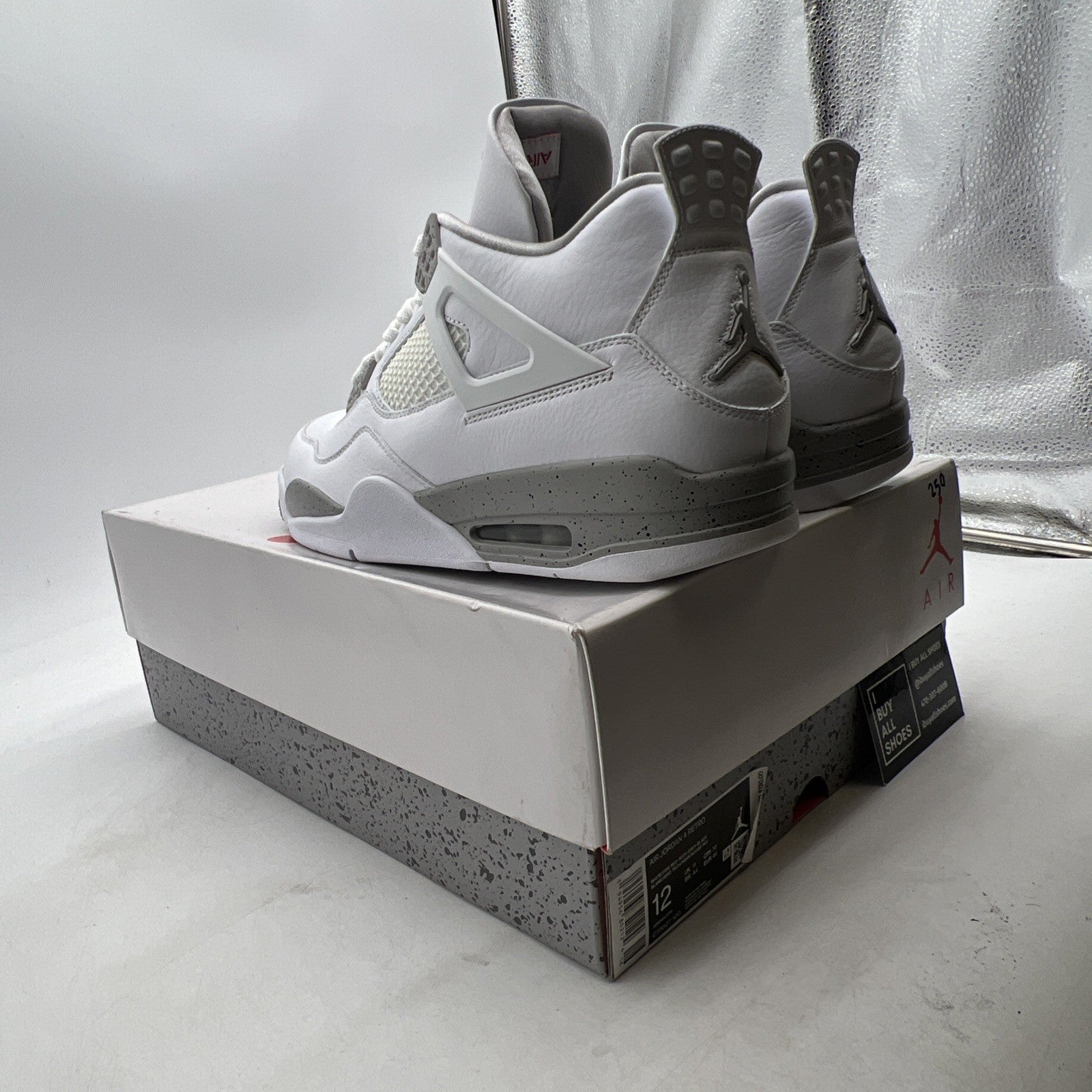 Size 12 - Air Jordan 4 Retro Mid White Oreo (CT8527-100)