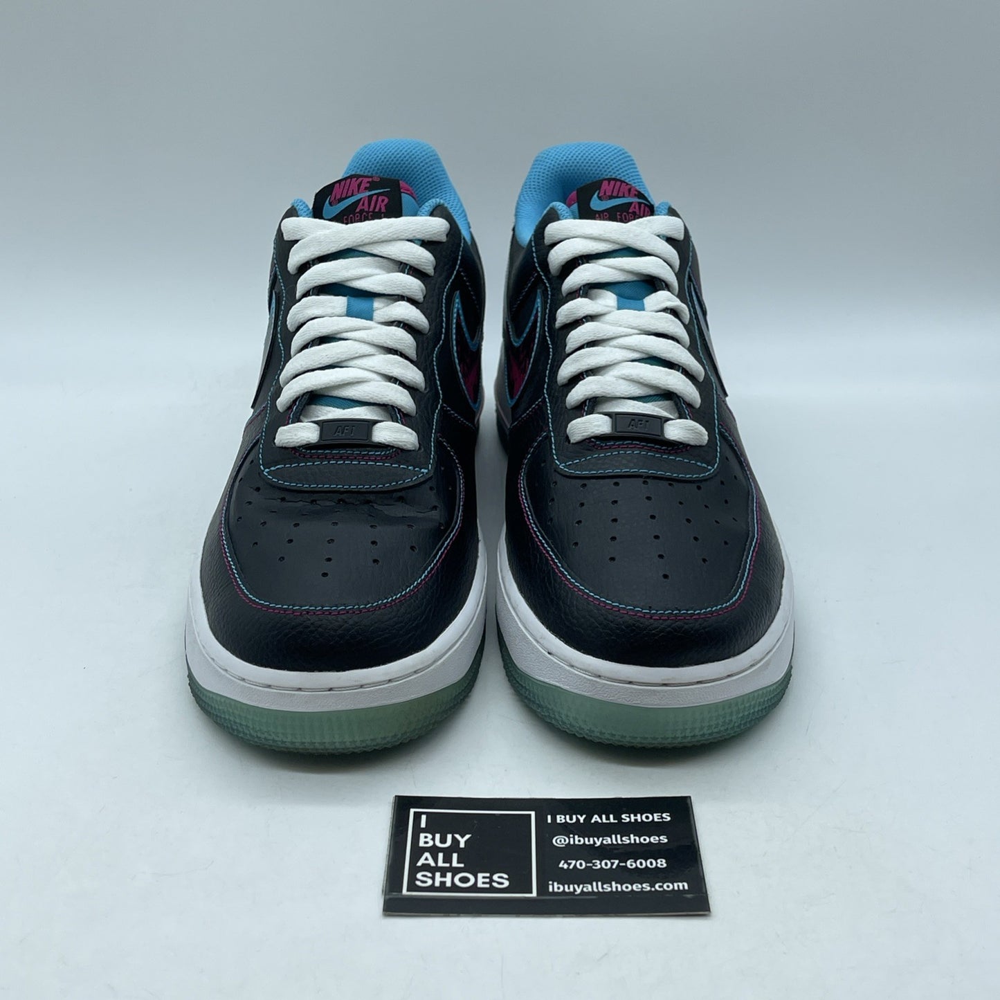 Size 10 - Nike Air Force 1 '07 LV8 Miami Nights Black Leather (DD9183-001)