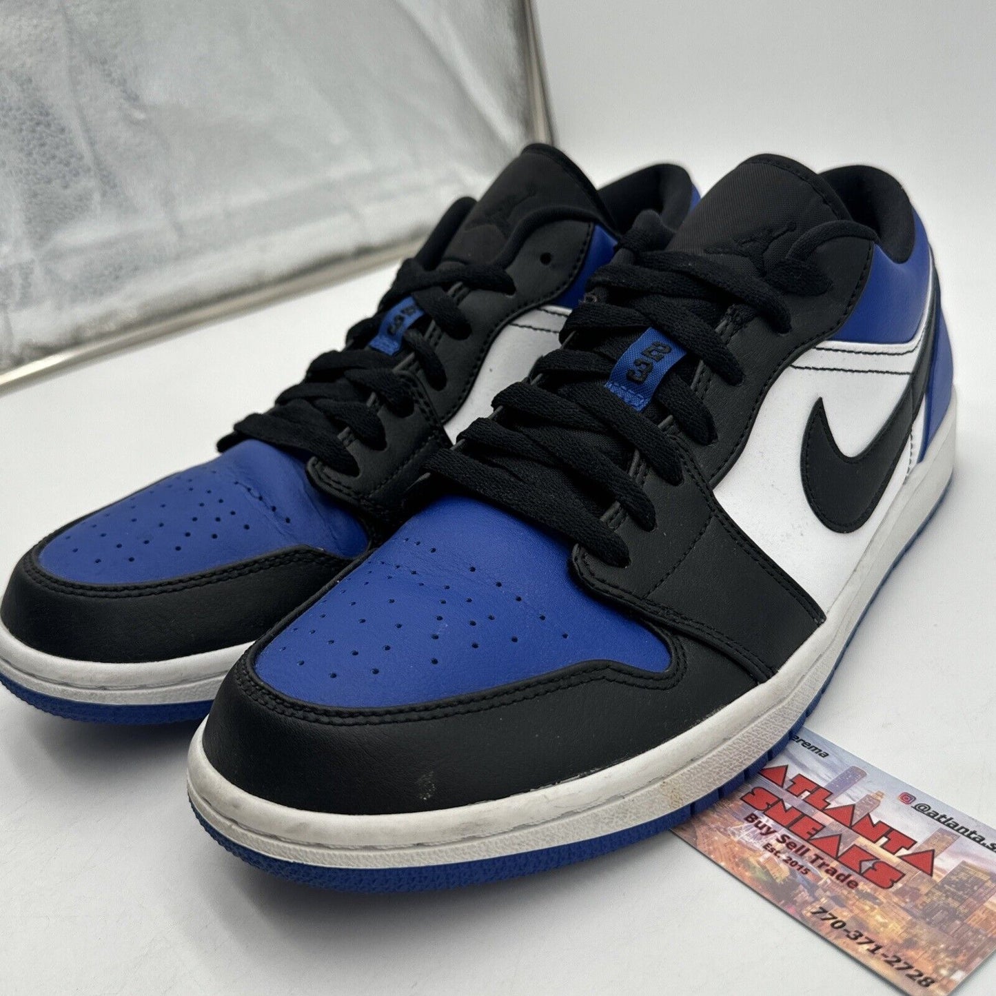 Size 10.5 - Jordan 1 Low Royal Toe 2019 Black White Leather Way Under Market $$$