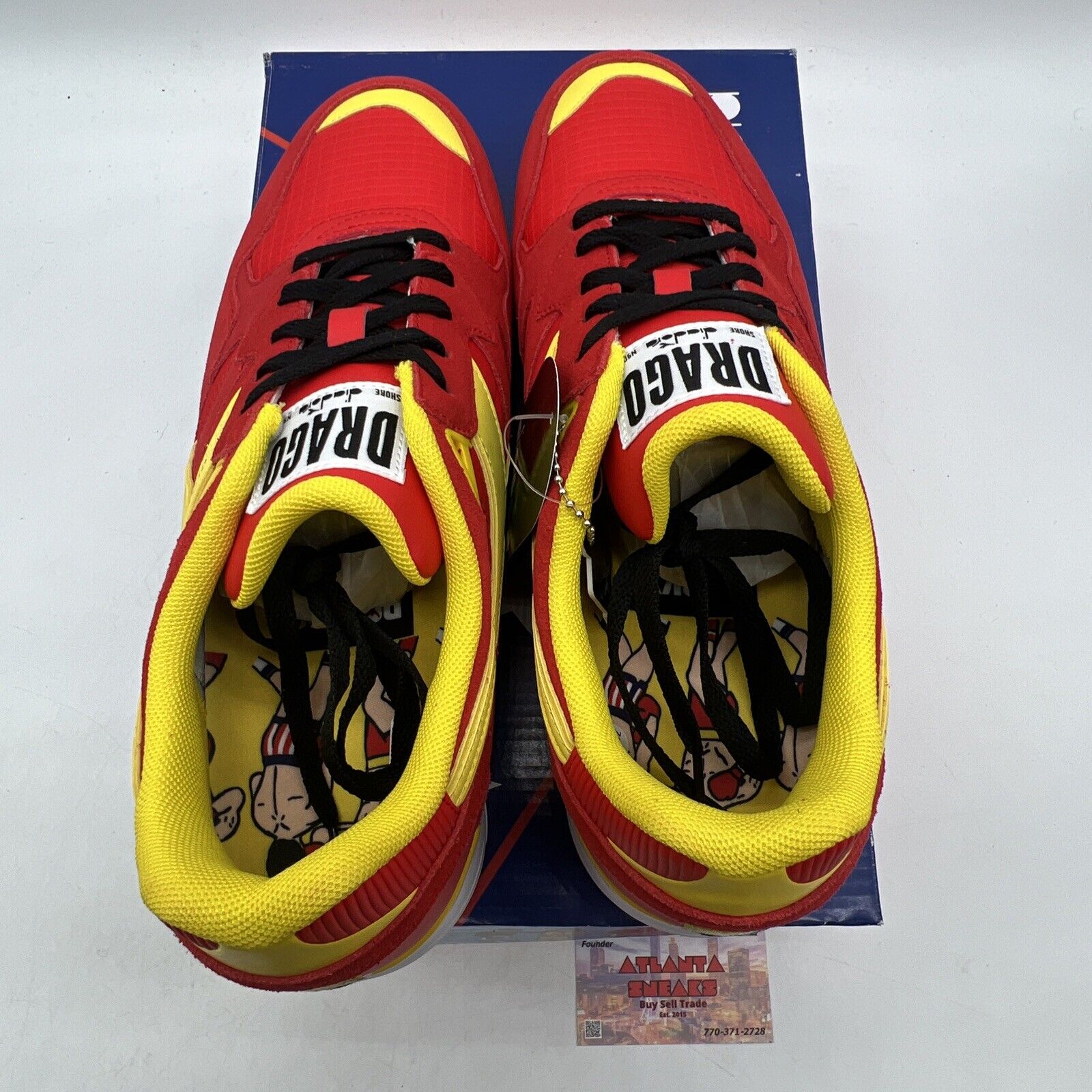 Size 11.5 - Diadora N9002 Rocky Ivan Drago Red Yellow Suede (501178831-C6852)