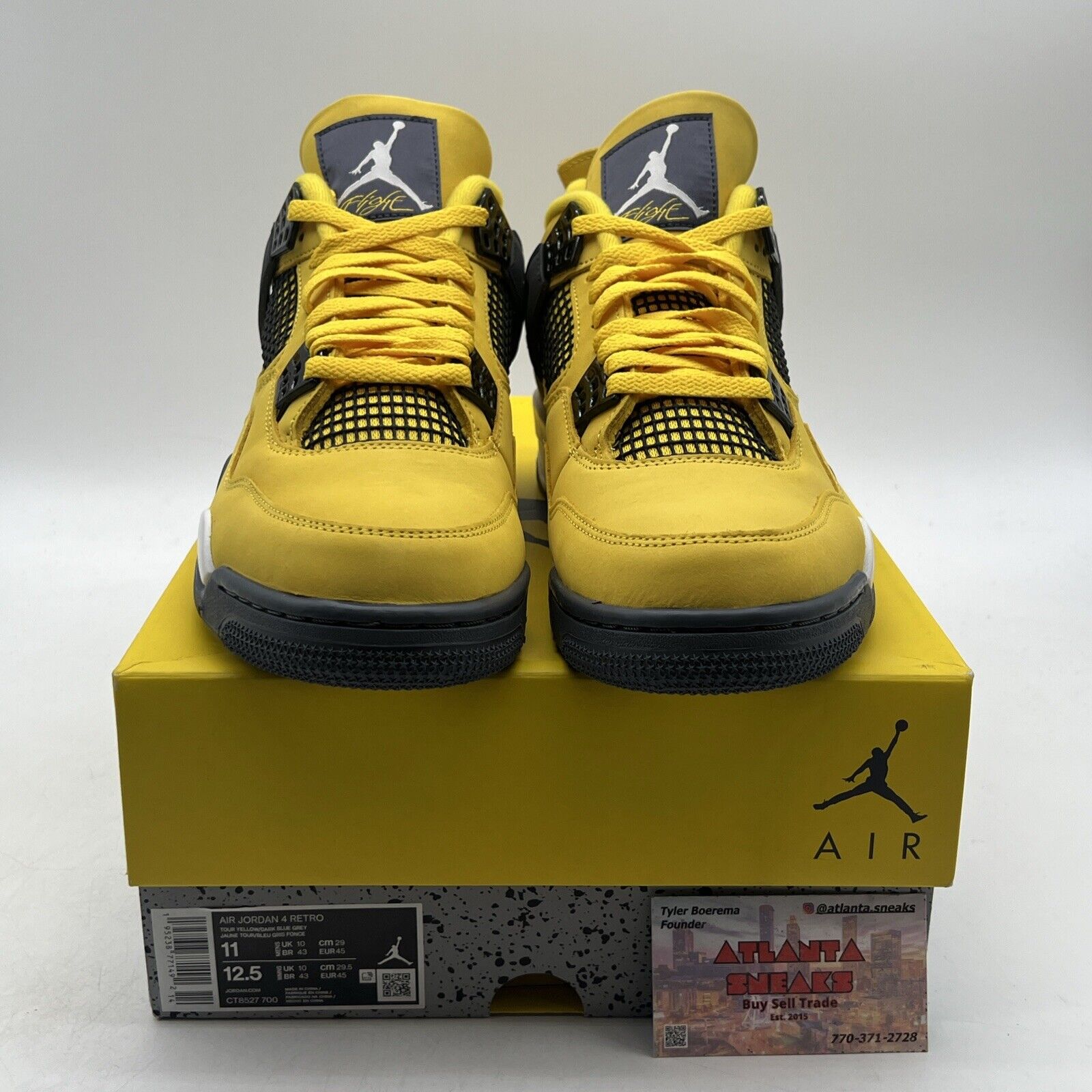 Size 11 - Jordan 4 Retro Mid Lightning Suede Grey White (CT8527-700)