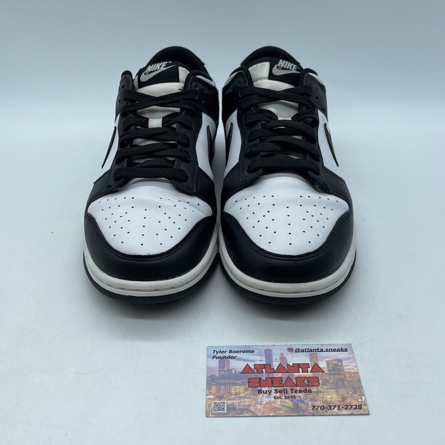 Size 8 - Nike Dunk Low Black White Leather (DD1391-100)