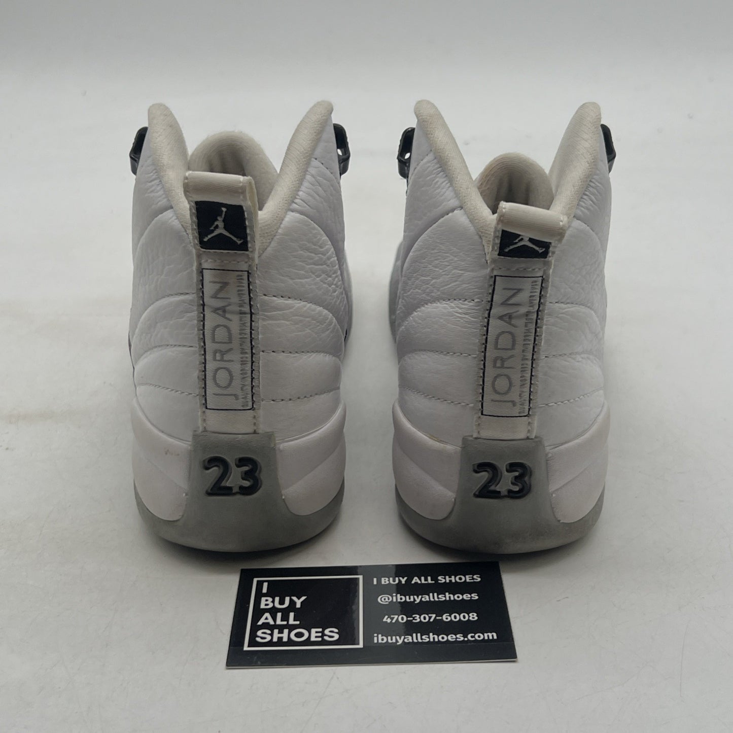 Size 5.5Y - Nike Air Jordan 12 Retro Wolf Grey White Black Leather (510815-108)