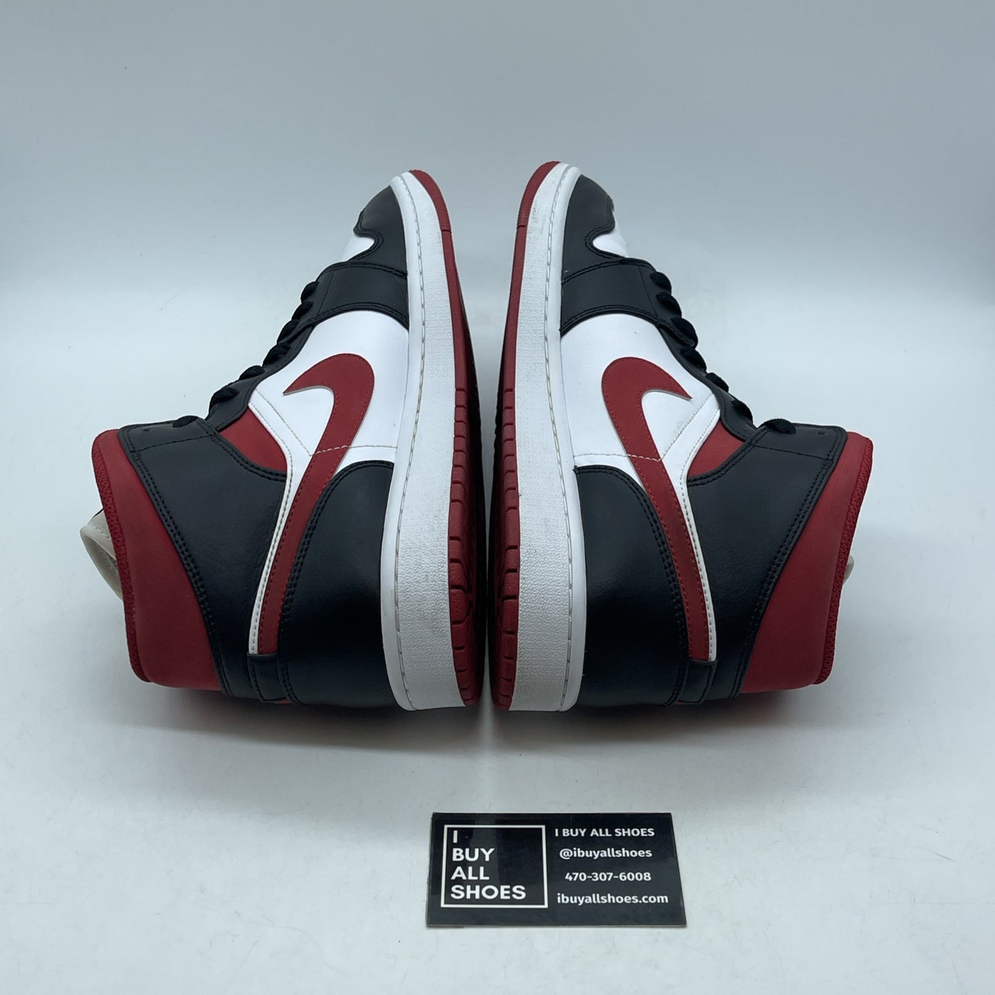 Size 11 - Air Jordan 1 Mid Black Gym Red Black Red Suede Leather (554724-122)