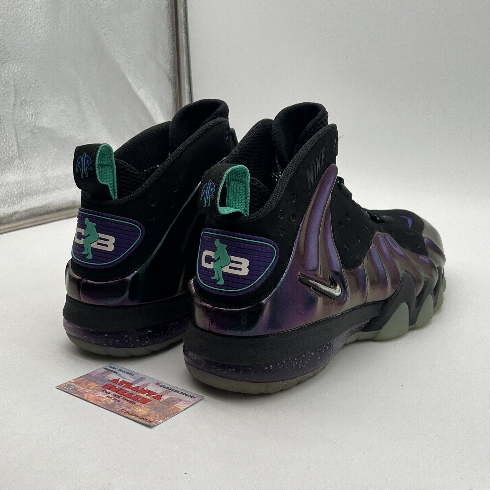 Size 13 - Nike Barkley Posite Max Eggplant Purple Suede Black (555097-003)