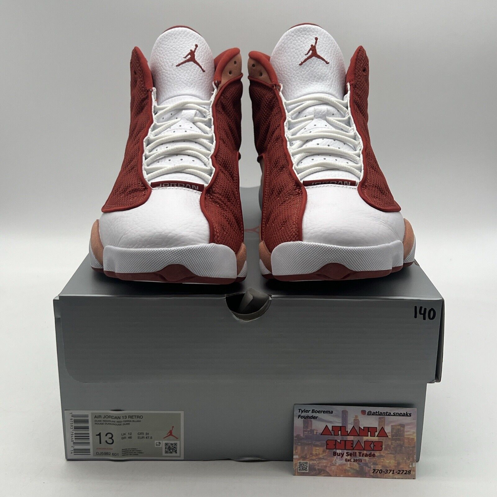 Size 13 - Air Jordan 13 Retro Dune Red Orange White Leather (DJ5982-601)