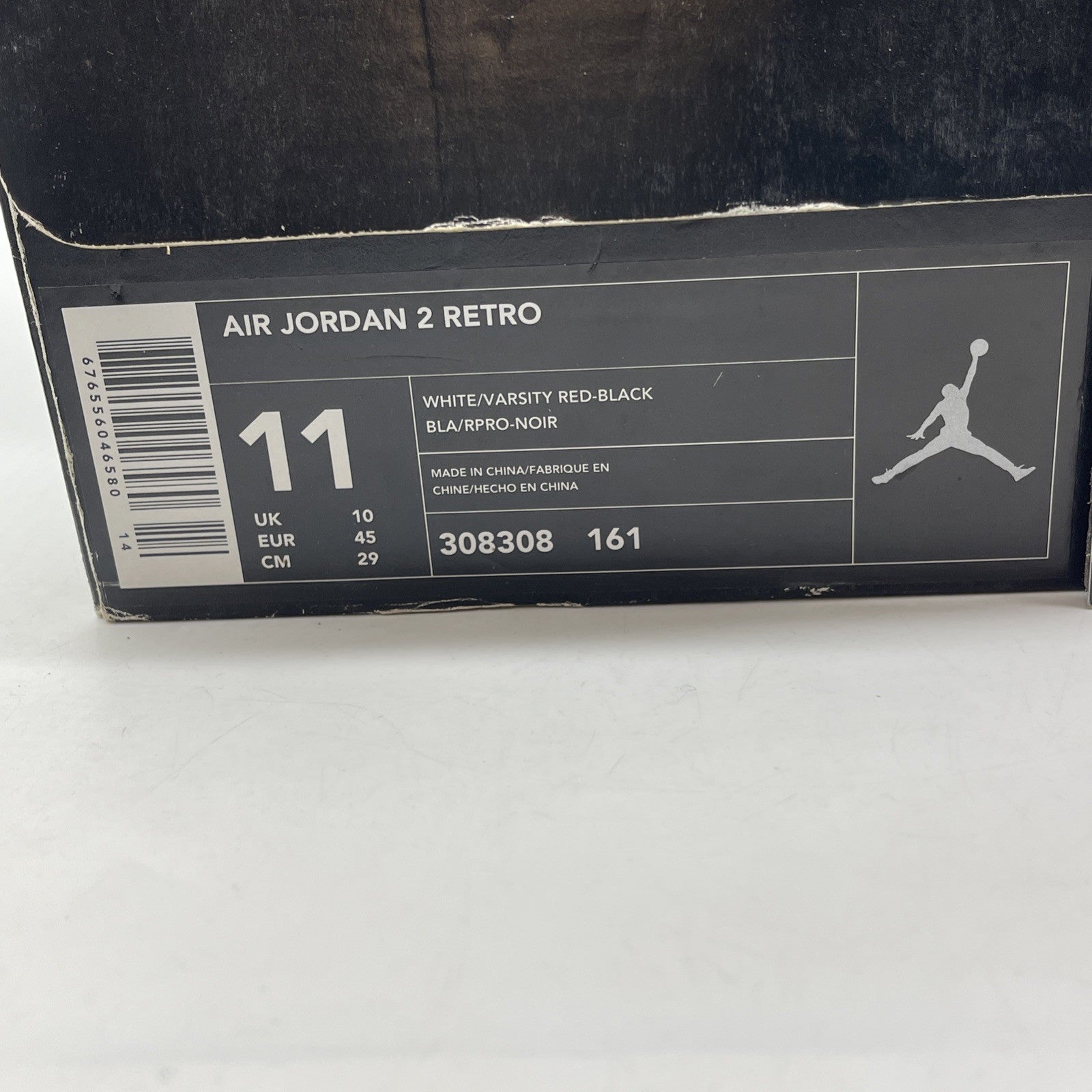 Size 11 - Air Jordan 2 Retro 2004 White Black Suede Leather (308308-161)